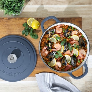 Foto 3 | Horno Holandés Crock-pot Artisan Hierro Fundido Esmaltado 7 Litros Azul Marino - Venta Internacional
