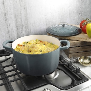 Foto 7 | Olla Crock-Pot de Hierro Fundido Esmaltado Artesanal Gris 7 Cuartos de Galón - Venta Internacional