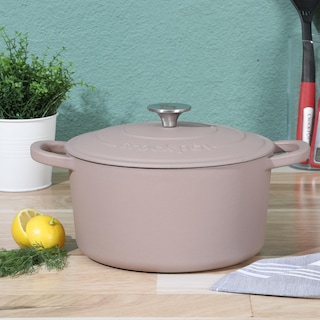 Foto 2 | Dutch Oven Crock-pot Artisan Hierro Fundido Esmaltado 5 Litros Color Rosa - Venta Internacional