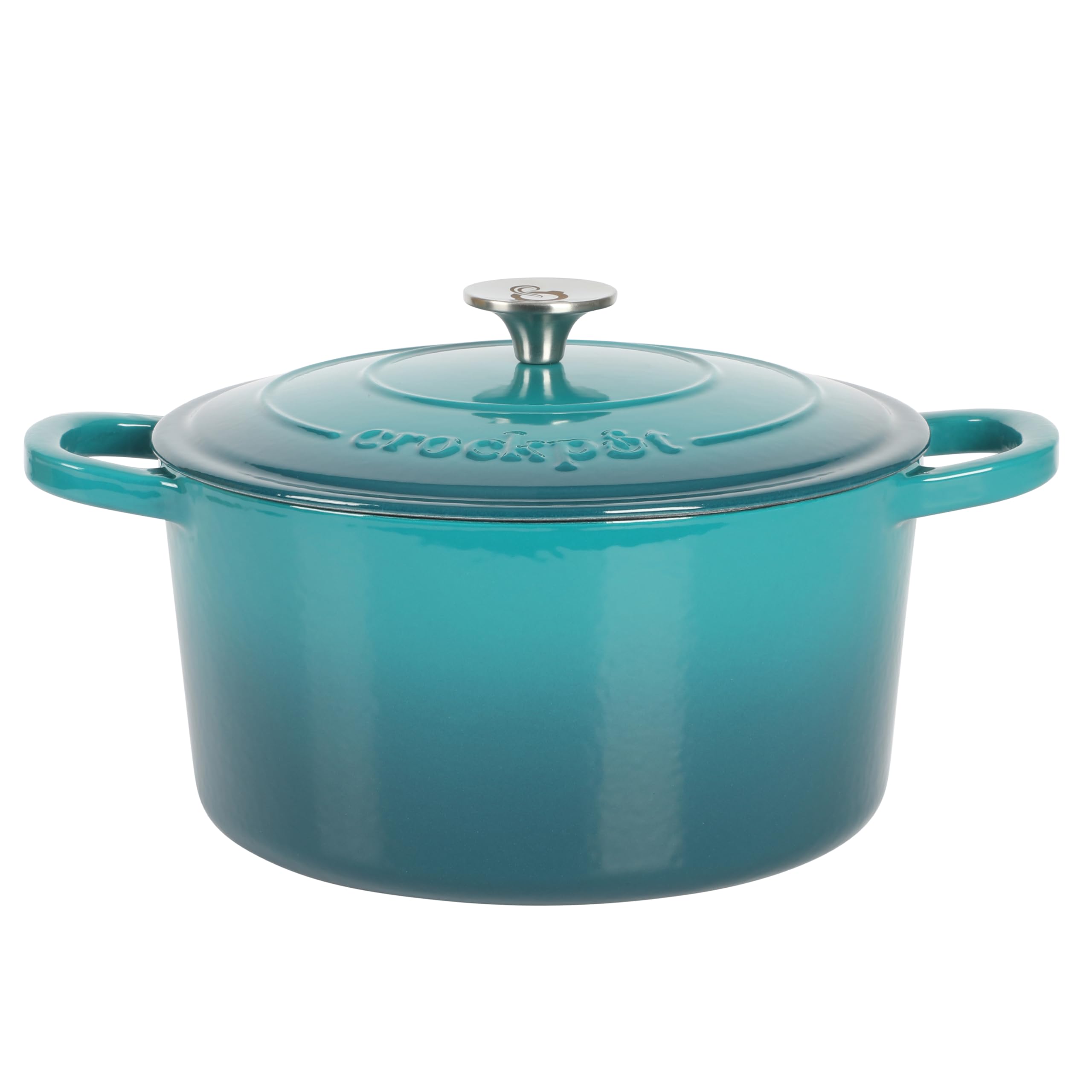 Oven Dutch Oven Crock-pot Artisan Redonda 6 Litros Color Verde Azulado Esmaltada - Venta Internacional