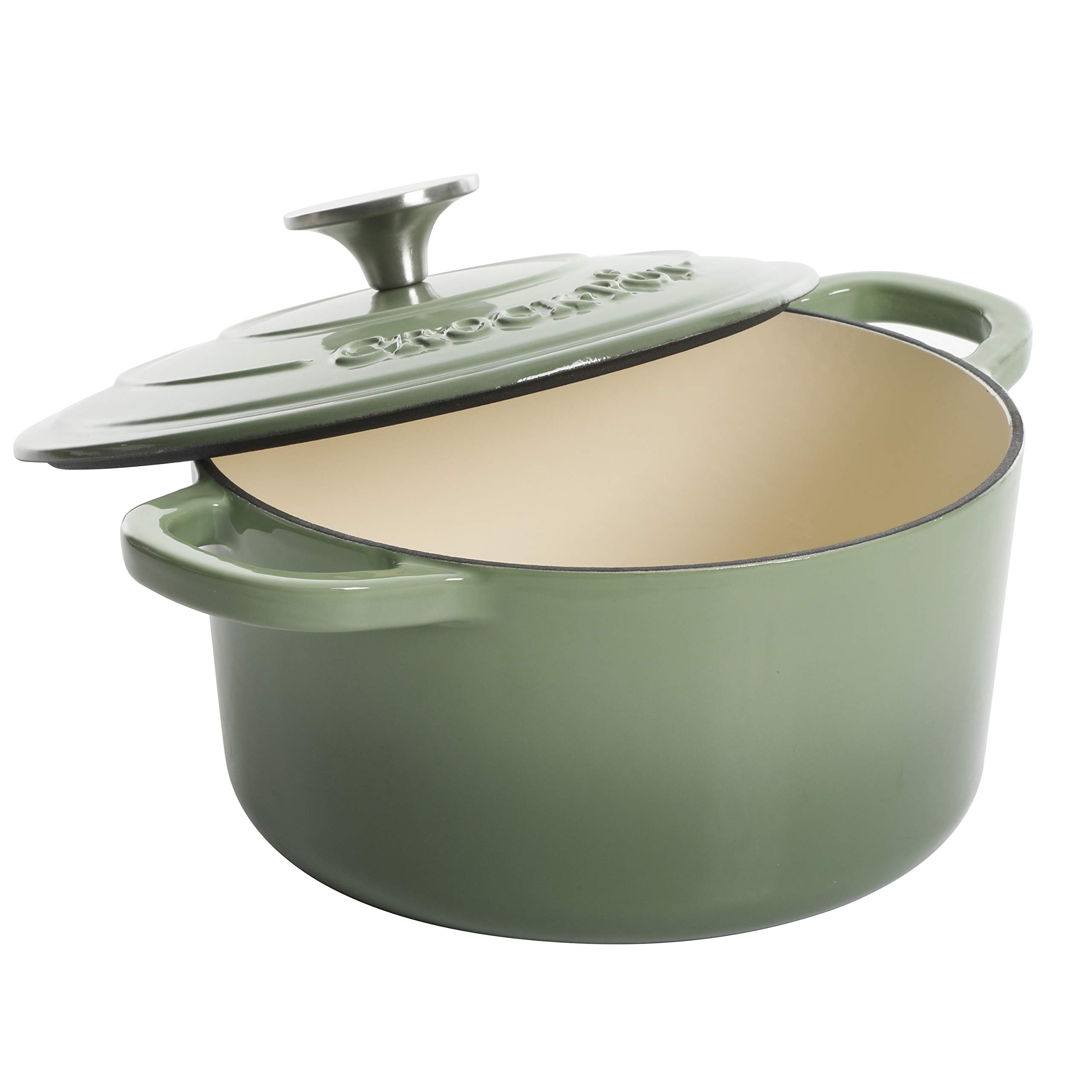 Foto 5 pulgar | Pistacho Dutch Oven Crock-pot Artesanal De Hierro Fundido Esmaltado, 5 Litros - Venta Internacional.