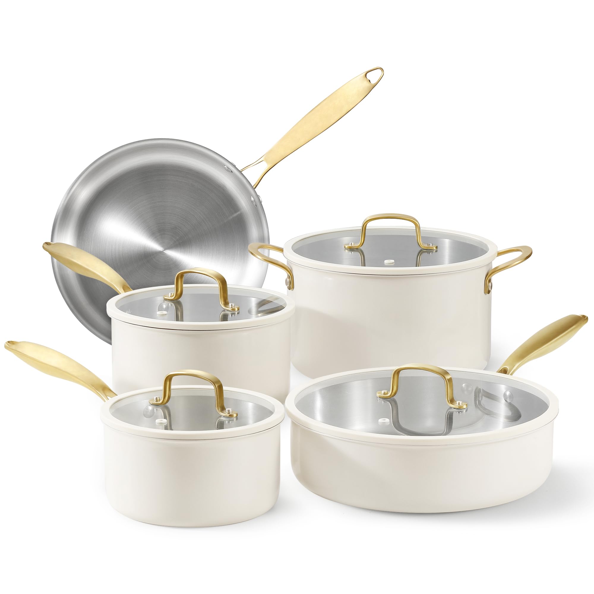 Juego De Utensilios De Cocina Carote Tri-ply De Acero Inoxidable, 9 Piezas - Venta Internacional.