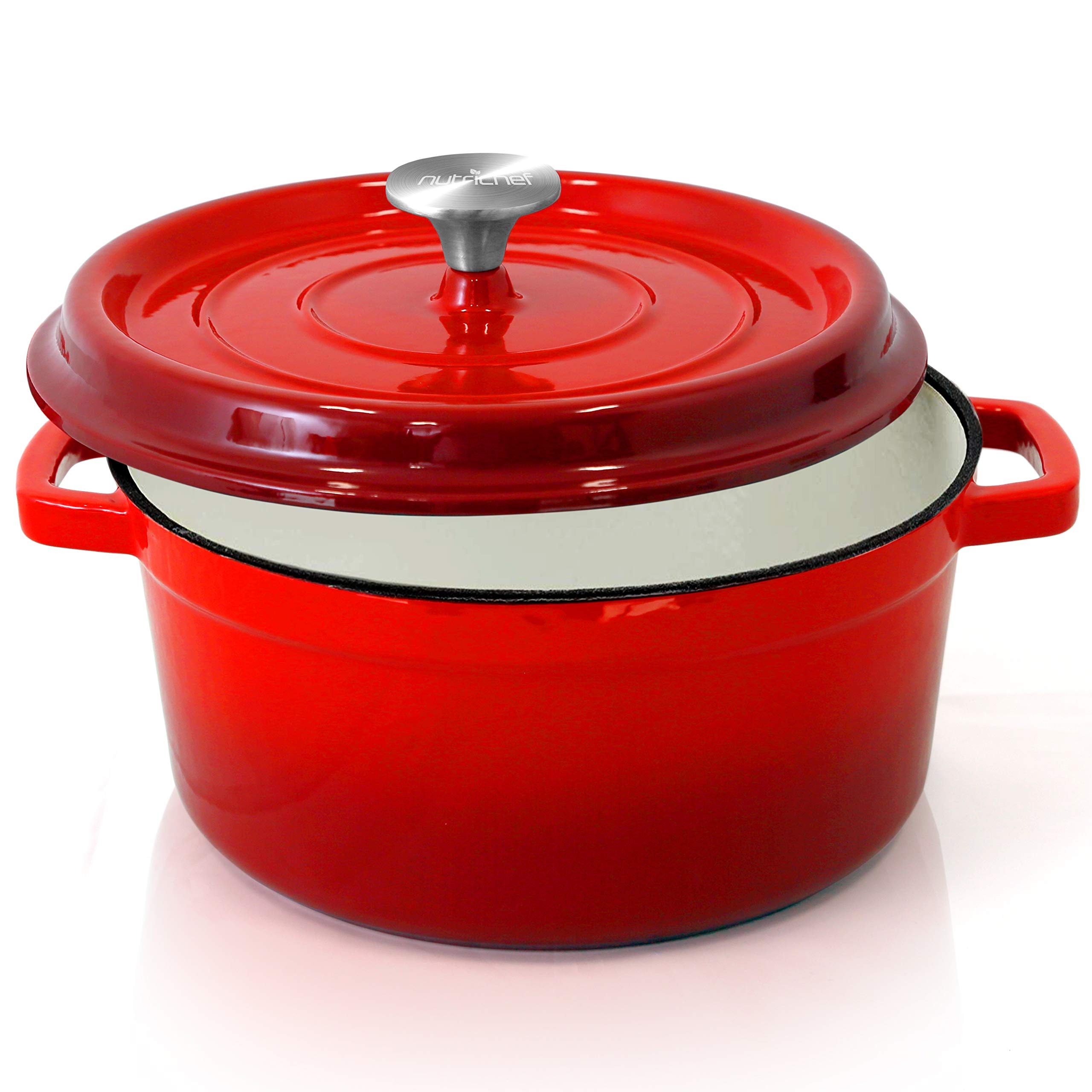 Foto 1 | Olla Holandés Nutrichef 5L de Hierro Fundido Esmaltado Rojo - Venta Internacional
