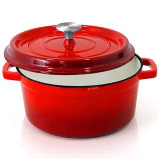 Foto 1 | Olla Holandés Nutrichef 5L de Hierro Fundido Esmaltado Rojo - Venta Internacional