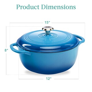 Foto 7 | Olla Best Choice Products Hierro Fundido Esmaltado 7,5 L Azul - Venta Internacional