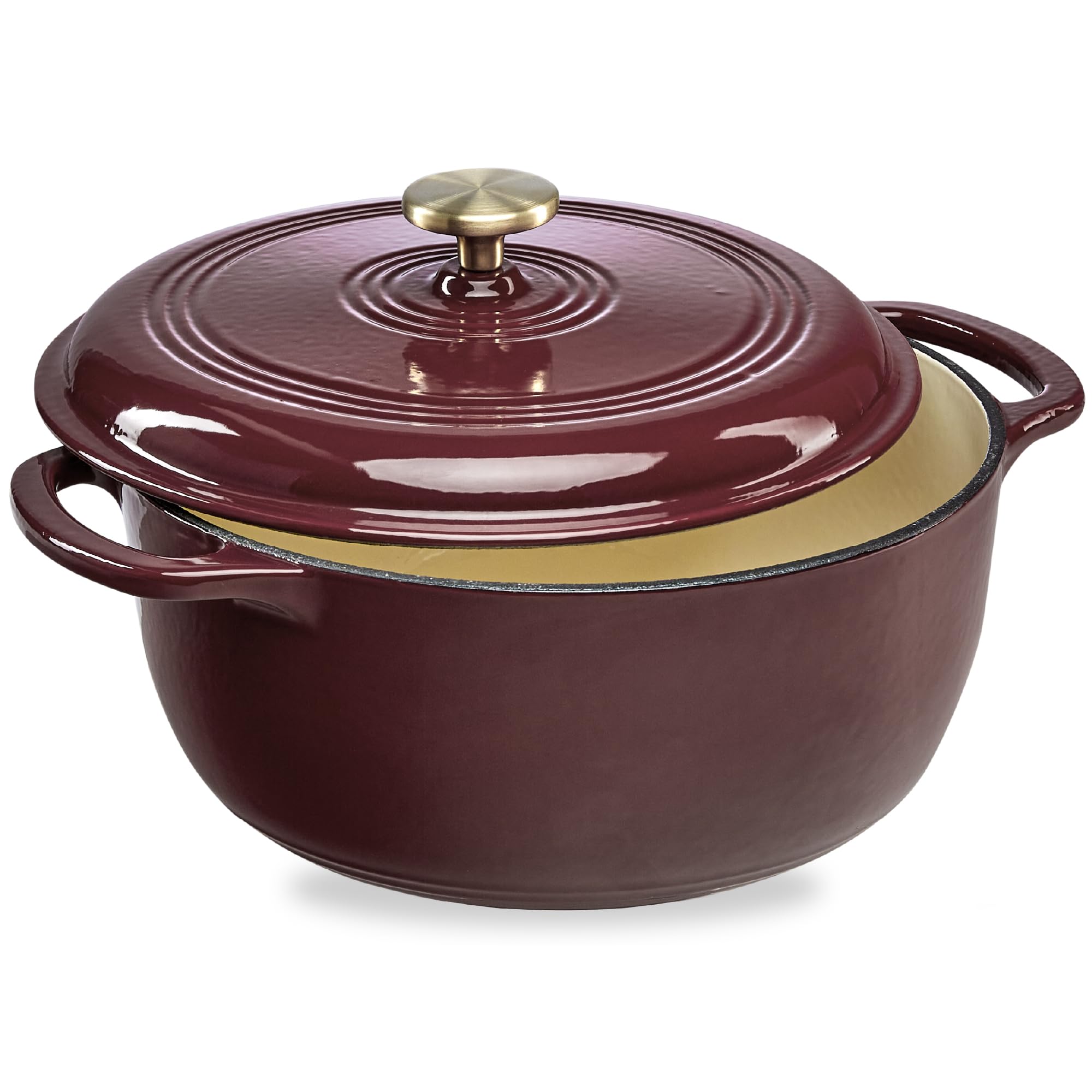 Foto 2 pulgar | Olla Best Choice Products de Hierro Fundido Esmaltado 6 L Tinto - Venta Internacional