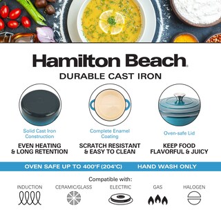 Foto 3 | Horno Holandés Hamilton Beach 5,5 L Azul - Venta Internacional
