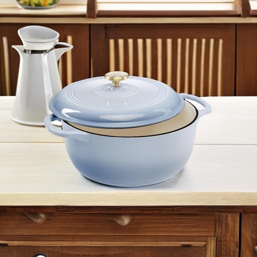 Foto 5 | Horno Holandés Best Choice Products 6 Litros Hierro Fundido Esmaltado Azul - Venta Internacional