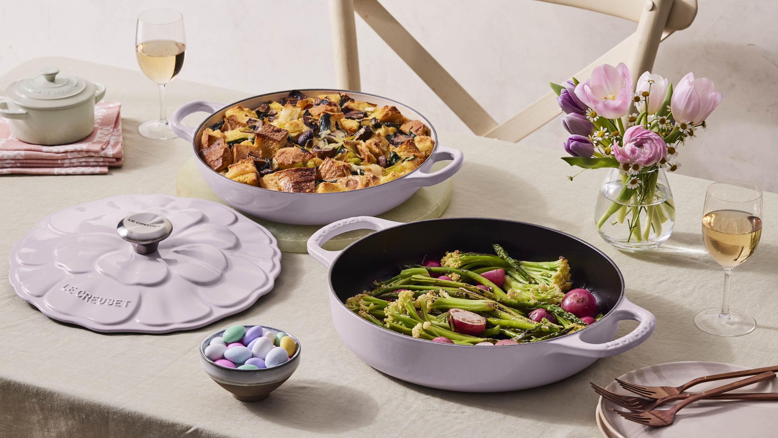 Foto 3 | Hierro Fundido Esmaltado Braiser Le Creuset Signature, 2,25 L, Color Blanco - Venta Internacional.
