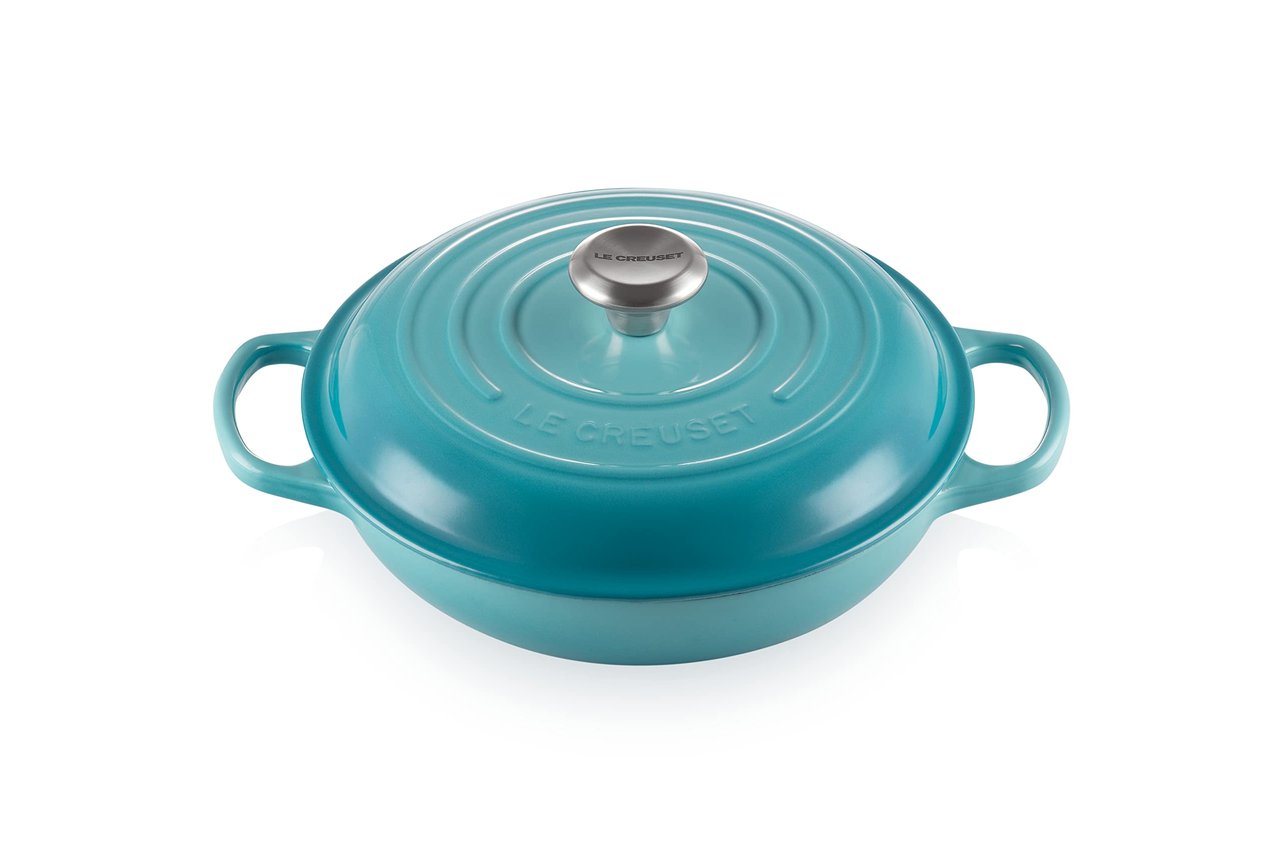 Foto 2 pulgar | Hierro Fundido Esmaltado Braiser Le Creuset Signature, 2,25 L Caribbean - Venta Internacional.