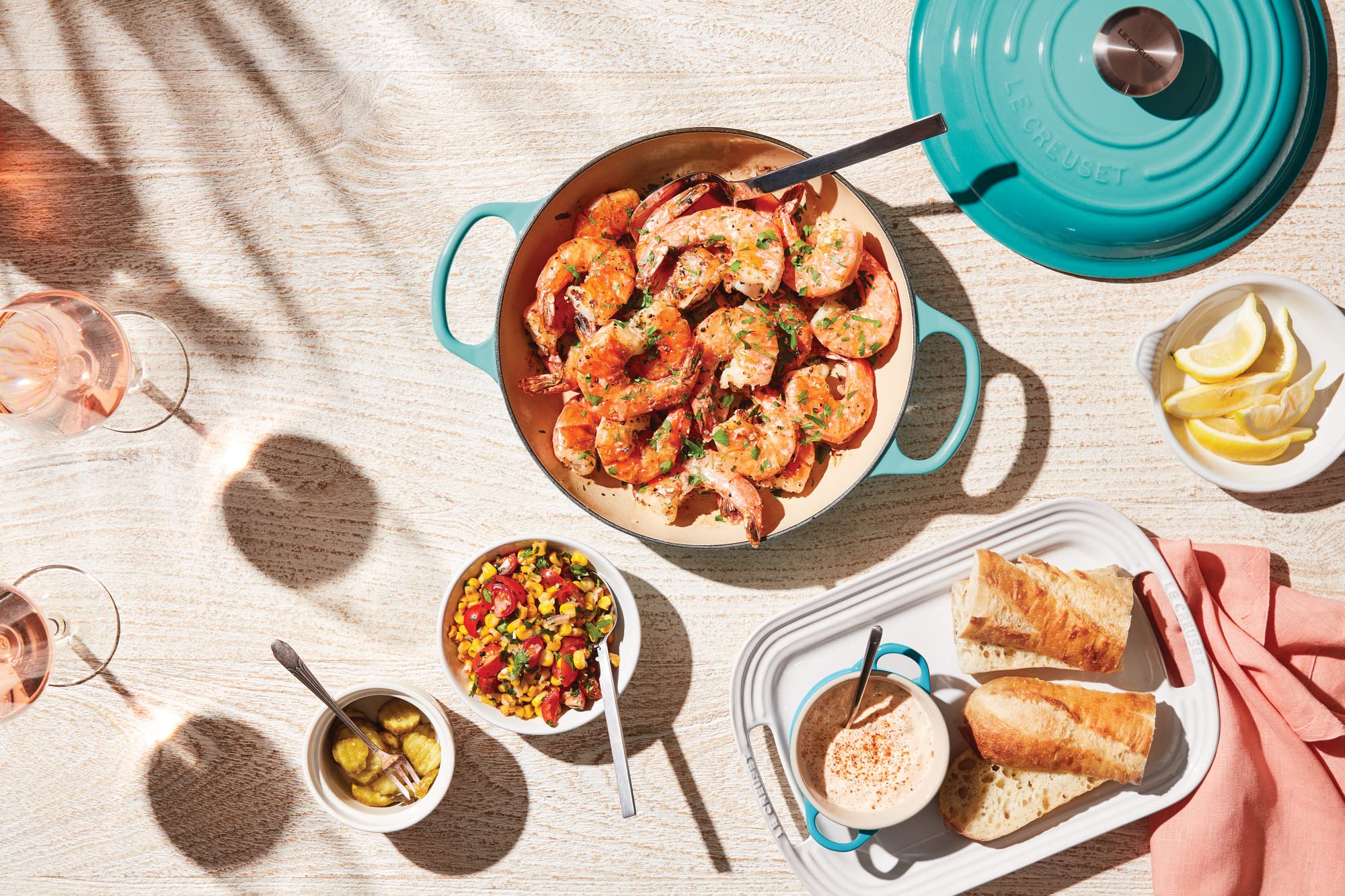 Foto 3 pulgar | Hierro Fundido Esmaltado Braiser Le Creuset Signature, 2,25 L Caribbean - Venta Internacional.