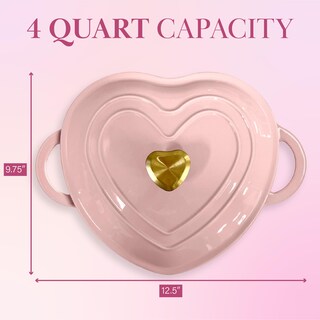 Foto 6 | Horno Holandés Paris Hilton de Hierro Fundido Esmaltado Litros Rosa - Venta Internacional