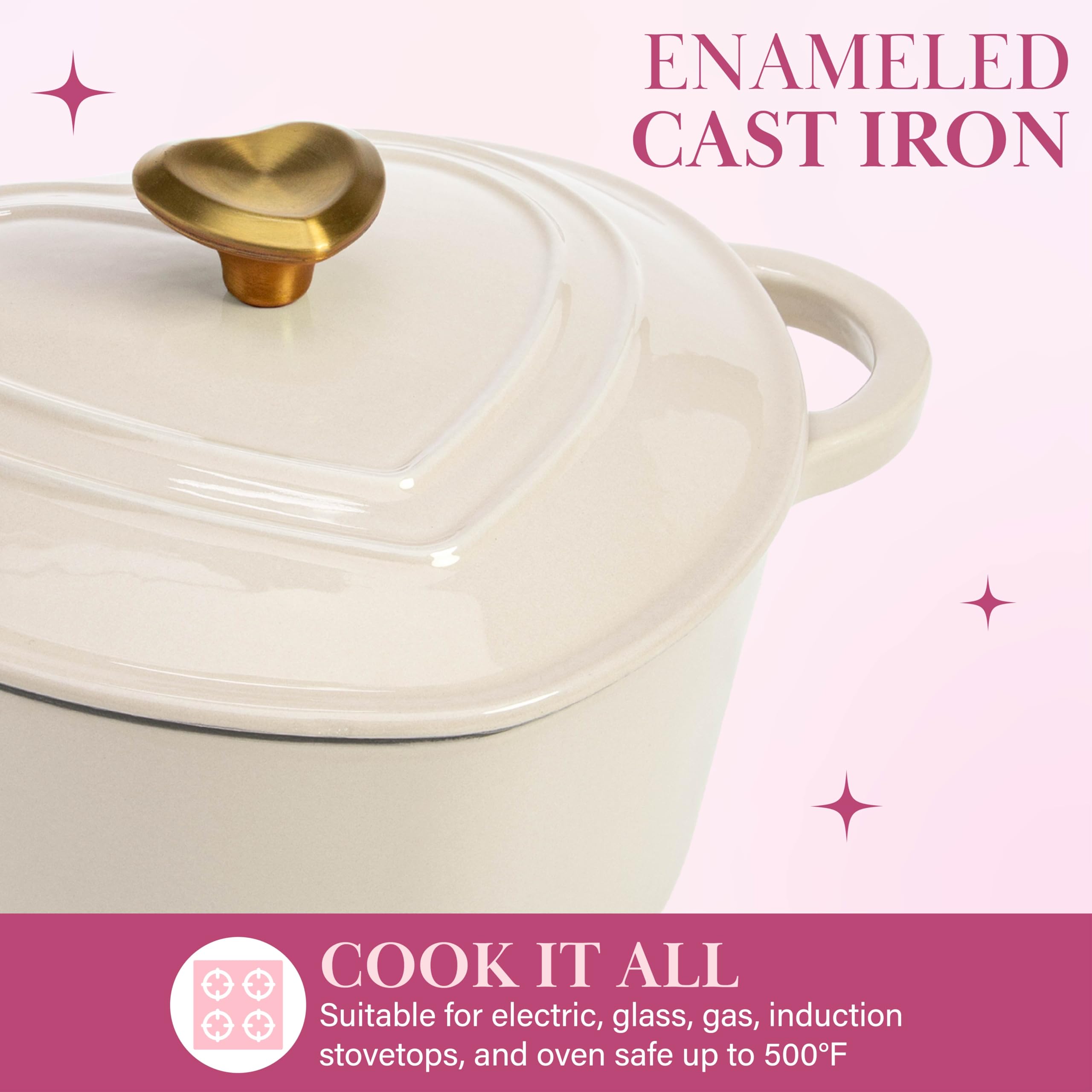 Foto 4 pulgar | Horno Holandés Paris Hilton Hierro Fundido Esmaltado 4 l Crema  - Venta Internacional