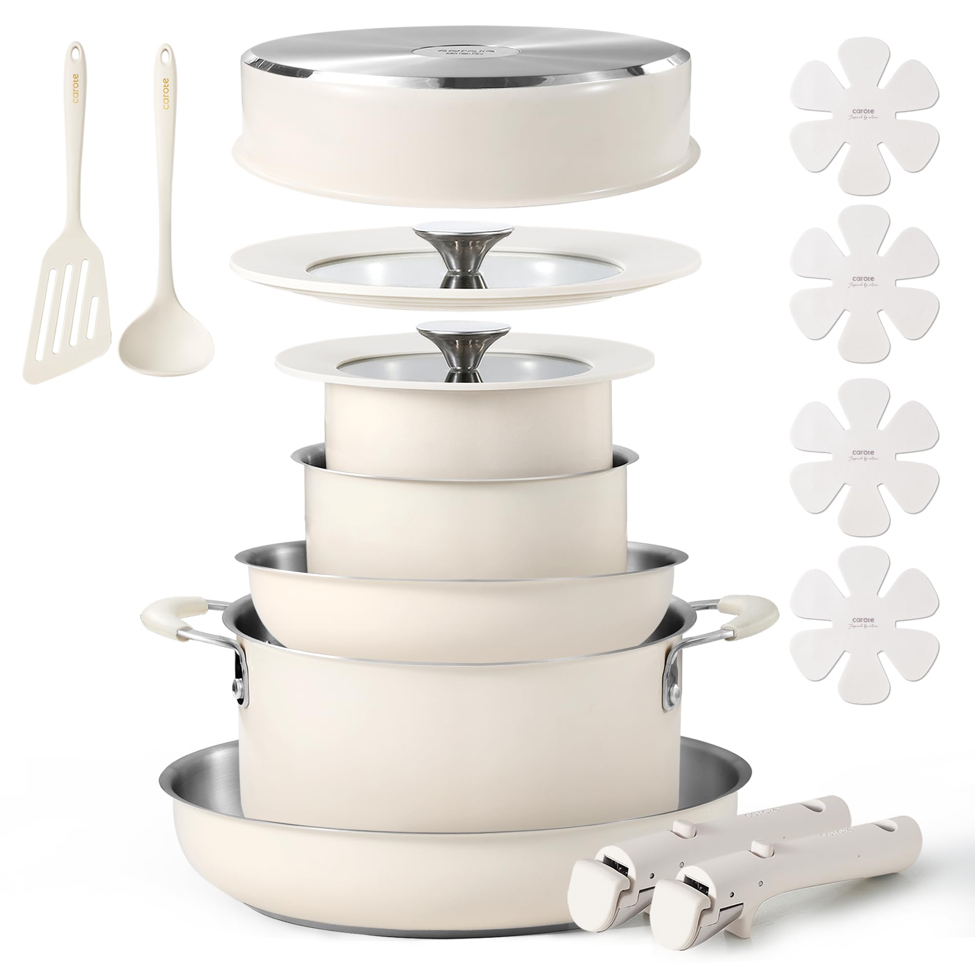Foto 2 pulgar | Juego De Utensilios De Cocina Carote De Acero Inoxidable De 16 Piezas Con Capa De Cerámica - Venta Internacional.
