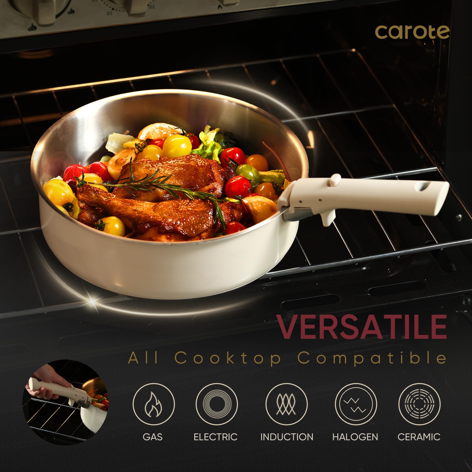 Foto 8 pulgar | Juego De Utensilios De Cocina Carote De Acero Inoxidable De 16 Piezas Con Capa De Cerámica - Venta Internacional.