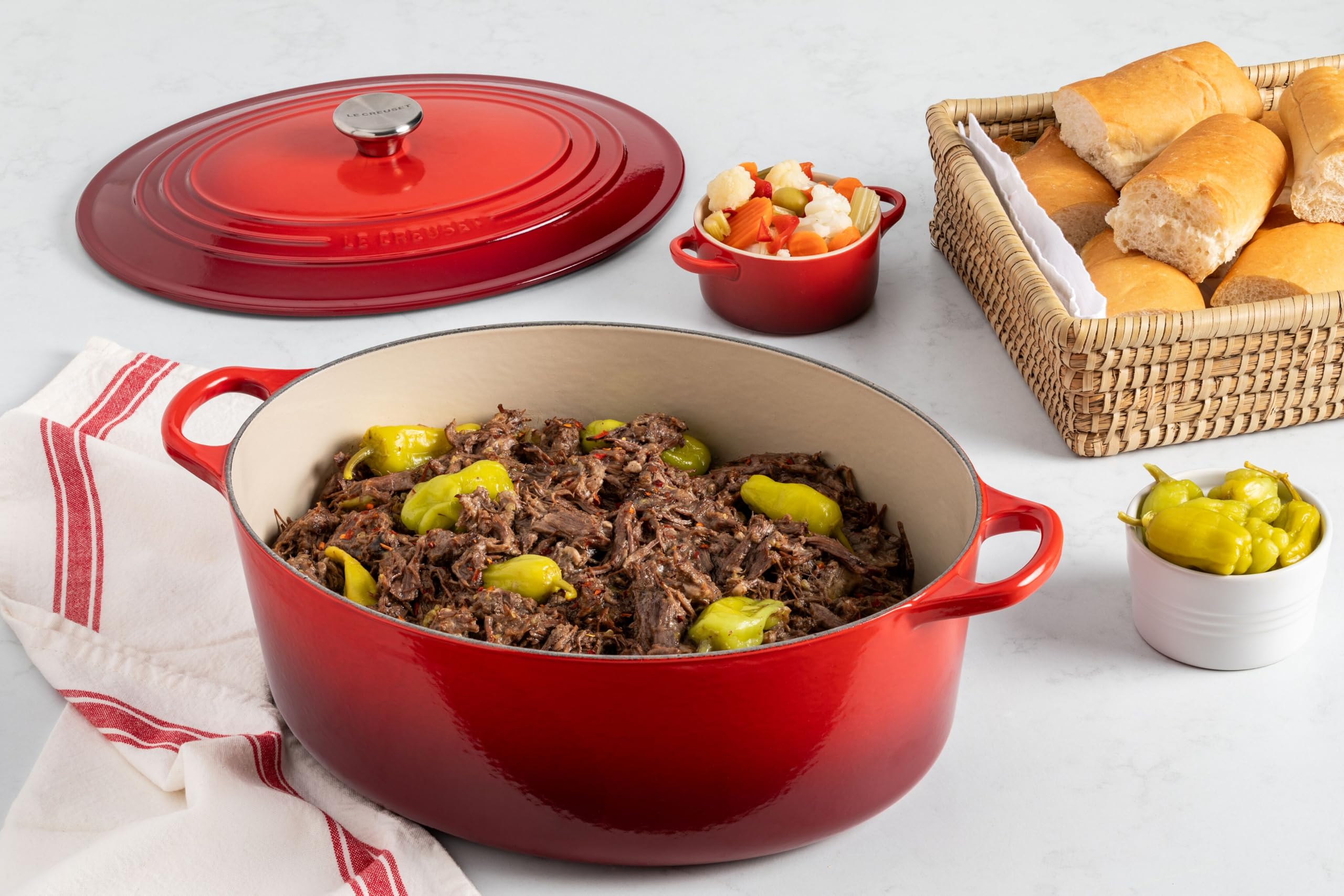 Foto 5 pulgar | Sal Marina Dutch Oven Le Creuset De Hierro Fundido Esmaltado Signature, 8 Litros - Venta Internacional.