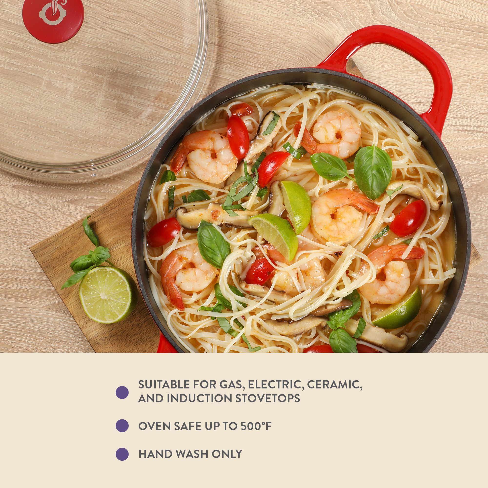 Foto 4 | Oven Holandés Crock-pot Artisan De Hierro Fundido De 7 Litros Con Tapa De Borasilicato - Venta Internacional.