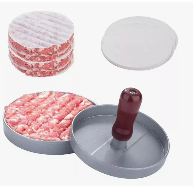 Foto 2 pulgar | Prensa Xtellar Molde Para Hamburguesas De Aluminio Con 100 Papeles
