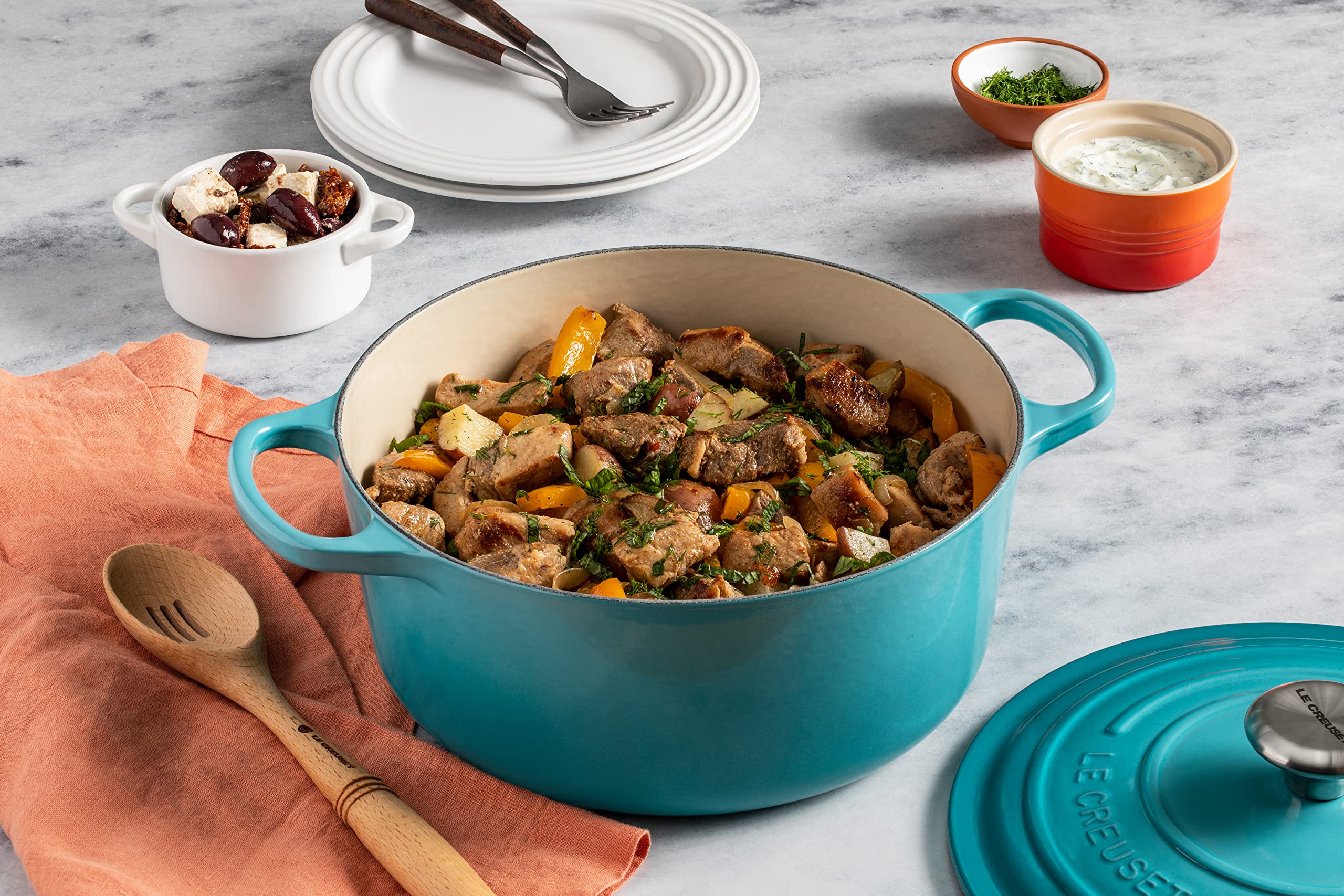 Foto 5 pulgar | Horno Holandés Le Creuset De Hierro Fundido Esmaltado, 4,5 L, Azul Caribeño - Venta Internacional.