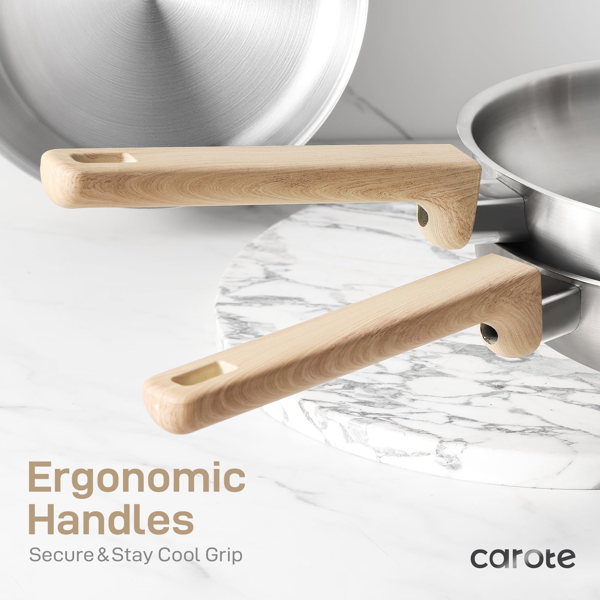 Foto 5 | Juego De Utensilios De Cocina Carote De Acero Inoxidable Con Base De Inducción De 7 Piezas - Venta Internacional.