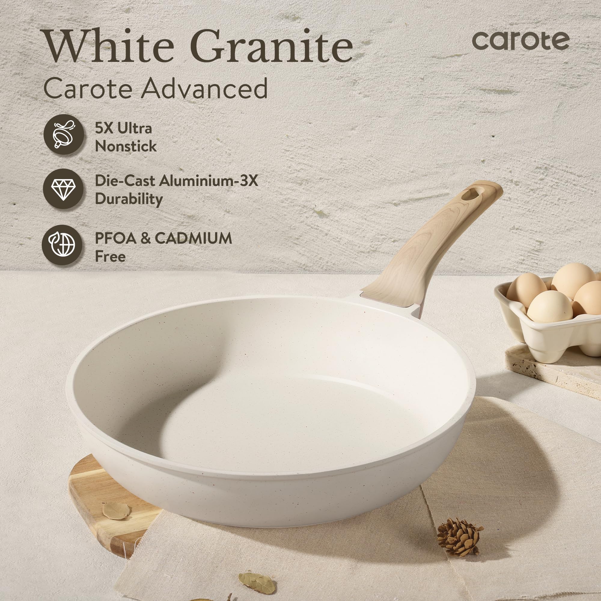Foto 5 pulgar | Juego De Utensilios De Cocina Carote Ice, 35 Piezas, Antiadherentes, De Inducción, Blanco - Venta Internacional.