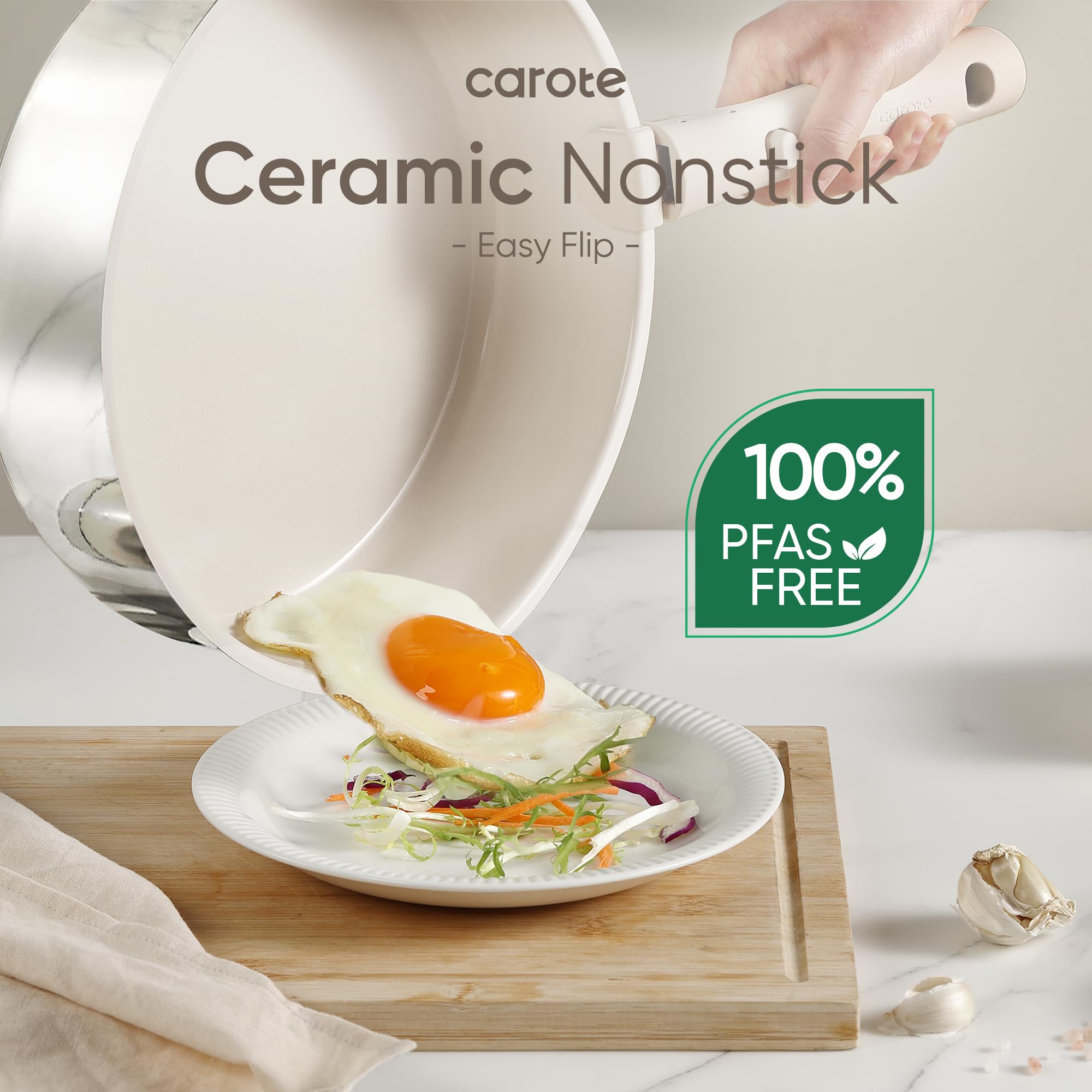 Foto 3 | Juego De Utensilios De Cocina Carote, 14 Piezas, Antiadherentes De Cerámica Y Acero Inoxidable - Venta Internacional.