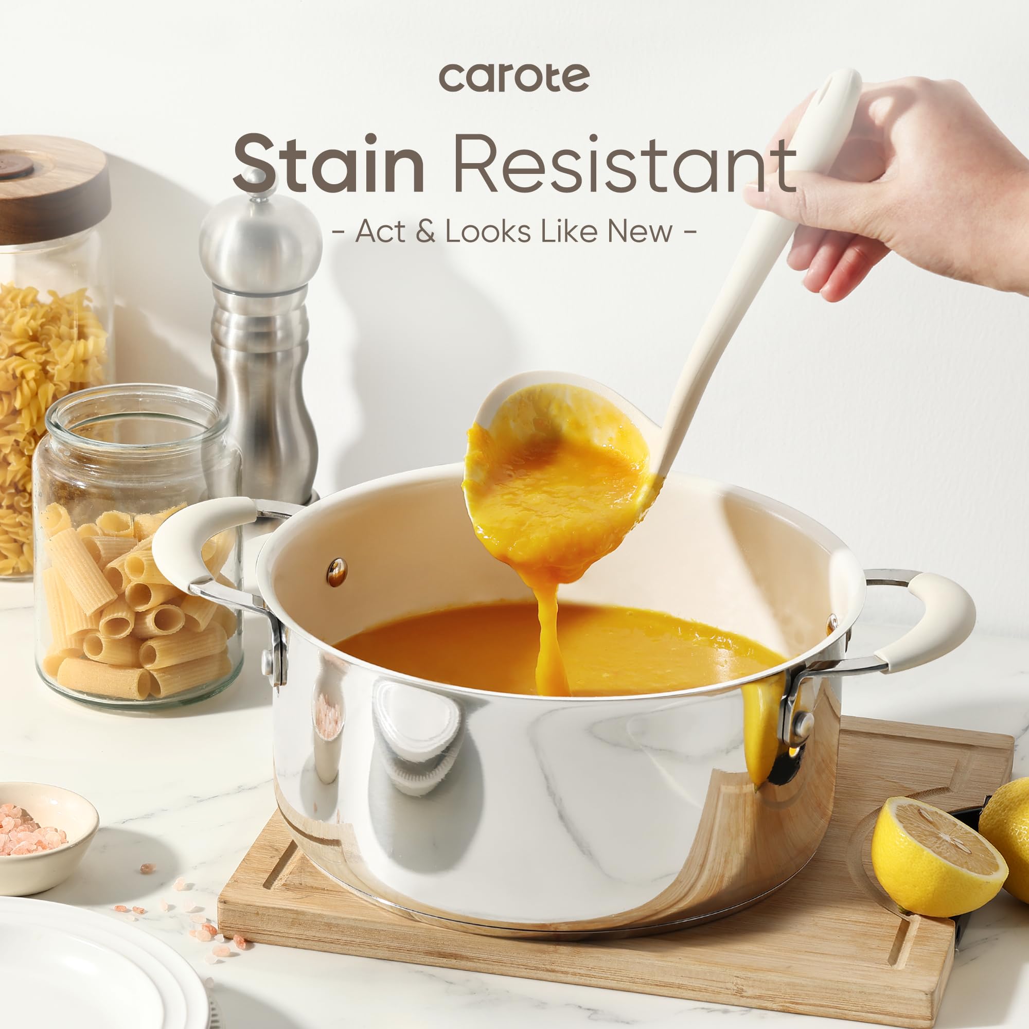 Foto 4 | Juego De Utensilios De Cocina Carote, 14 Piezas, Antiadherentes De Cerámica Y Acero Inoxidable - Venta Internacional.