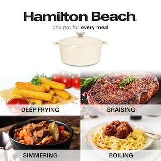 Foto 7 | Horno Holandés Hamilton Beach Crema 5.5 l