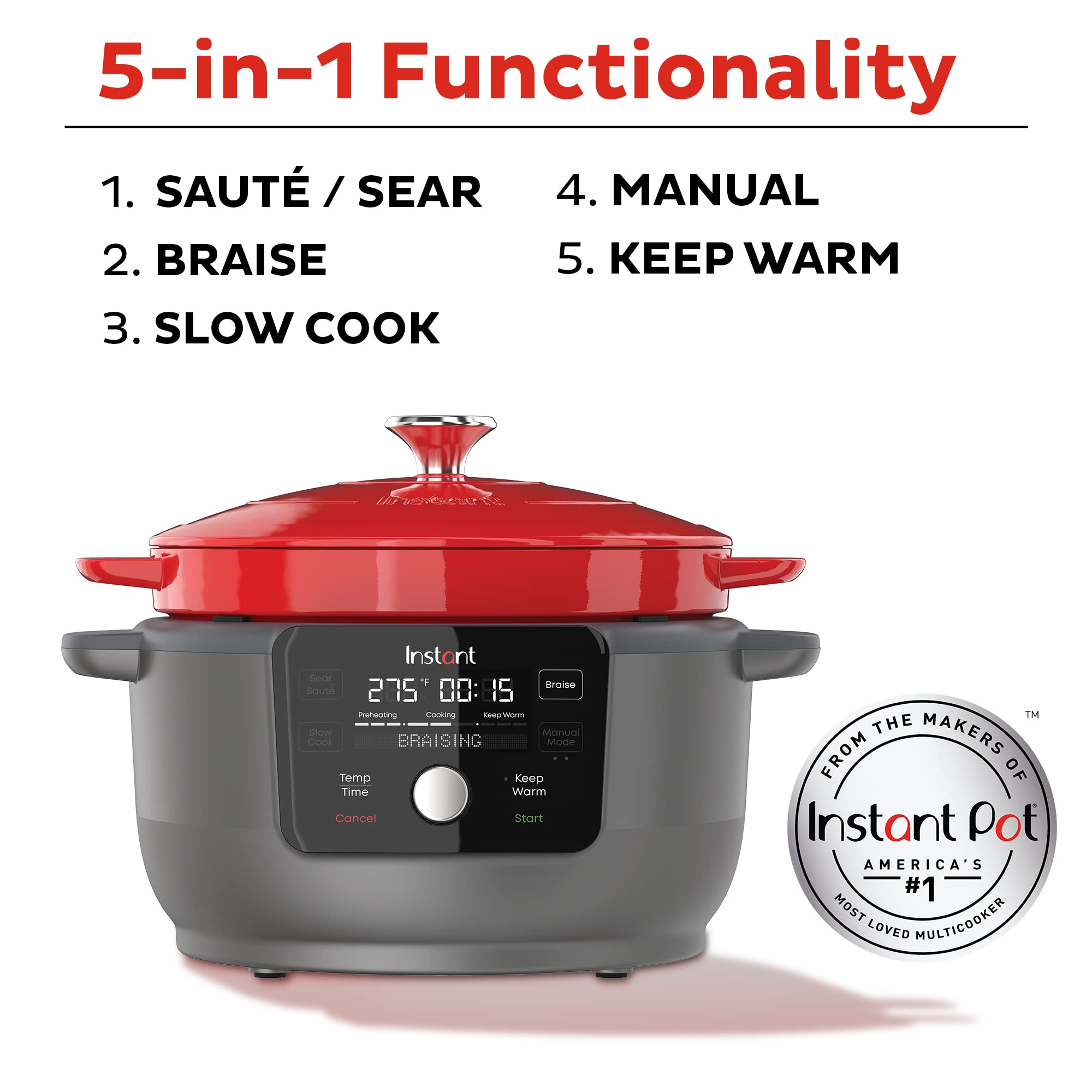 Foto 4 pulgar | Horno Holandés Eléctrico Instant Pot 6 Litros con Libro de Recetas - Venta Internacional