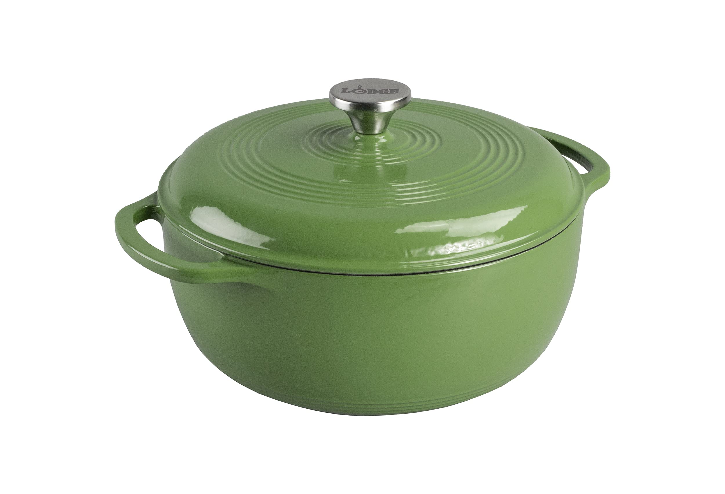 Foto 1 | Dutch Oven Lodge, Hierro Fundido Esmaltado, 6 Cuartos De Galón, Color Verde Navideño - Venta Internacional.