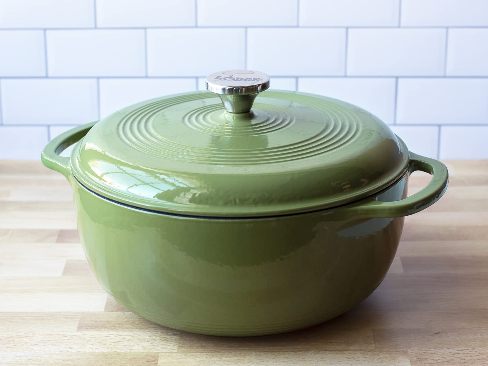 Foto 3 pulgar | Dutch Oven Lodge, Hierro Fundido Esmaltado, 6 Cuartos De Galón, Color Verde Navideño - Venta Internacional.