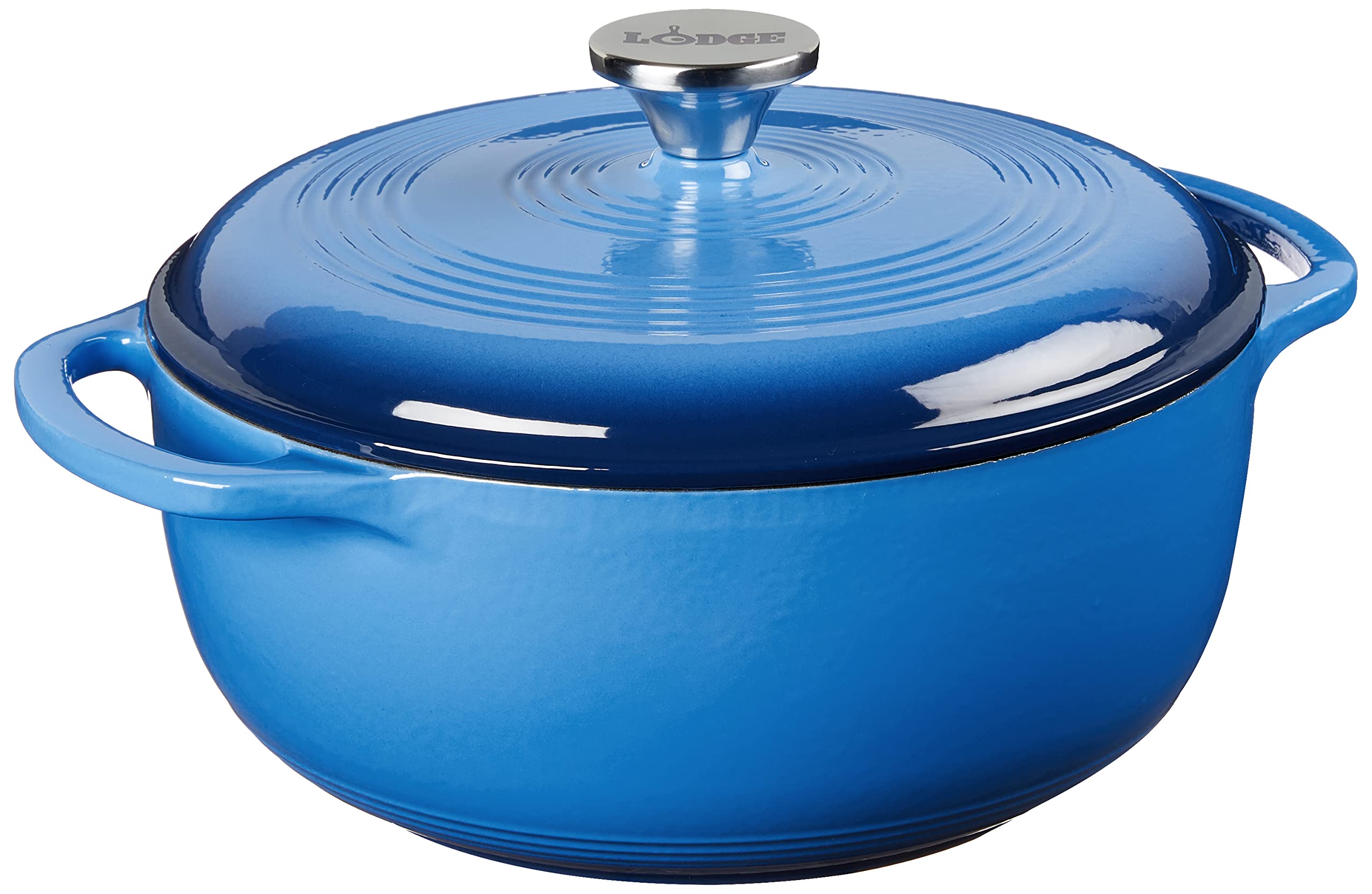 Foto 2 pulgar | Dutch Oven Lodge, Hierro Fundido Esmaltado De 4.5 Cuartos De Galón, Azul Caribeño - Venta Internacional.