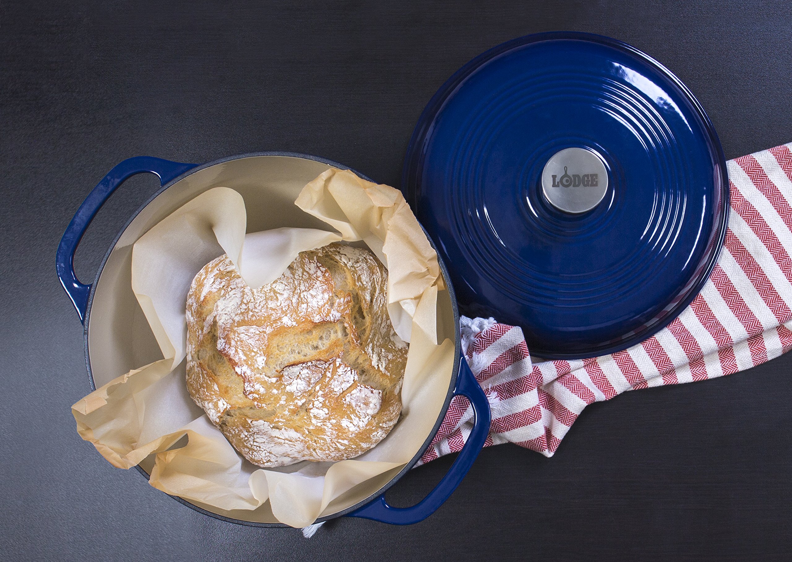 Foto 4 pulgar | Dutch Oven Lodge, Hierro Fundido Esmaltado, 6 Cuartos De Galón, Color Índigo - Venta Internacional.