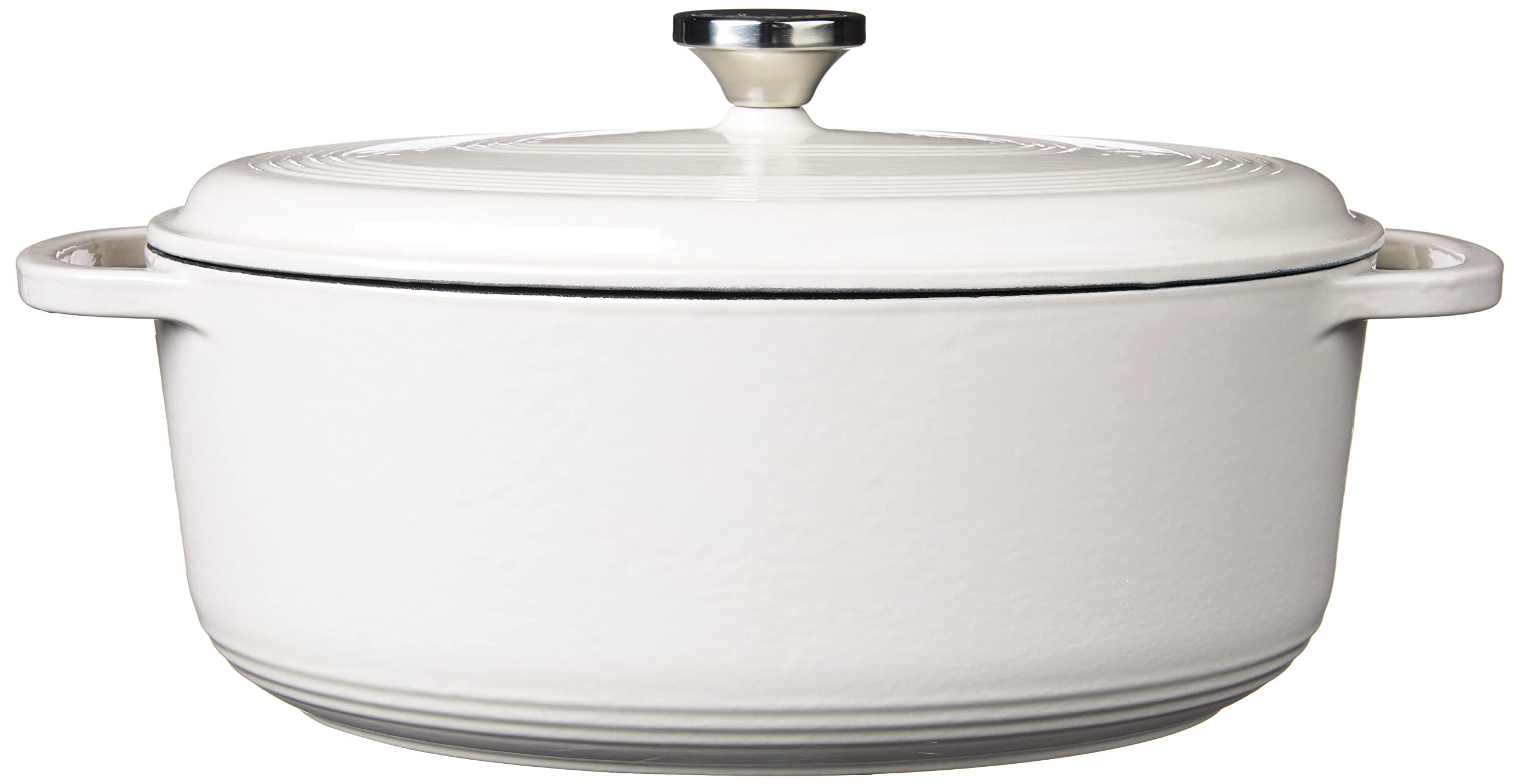 Foto 3 pulgar | Ostra Ovalada De Hierro Fundido Esmaltado De 7 Cuartos De Galón De Dutch Oven Lodge, Color Blanco - Venta Internacional