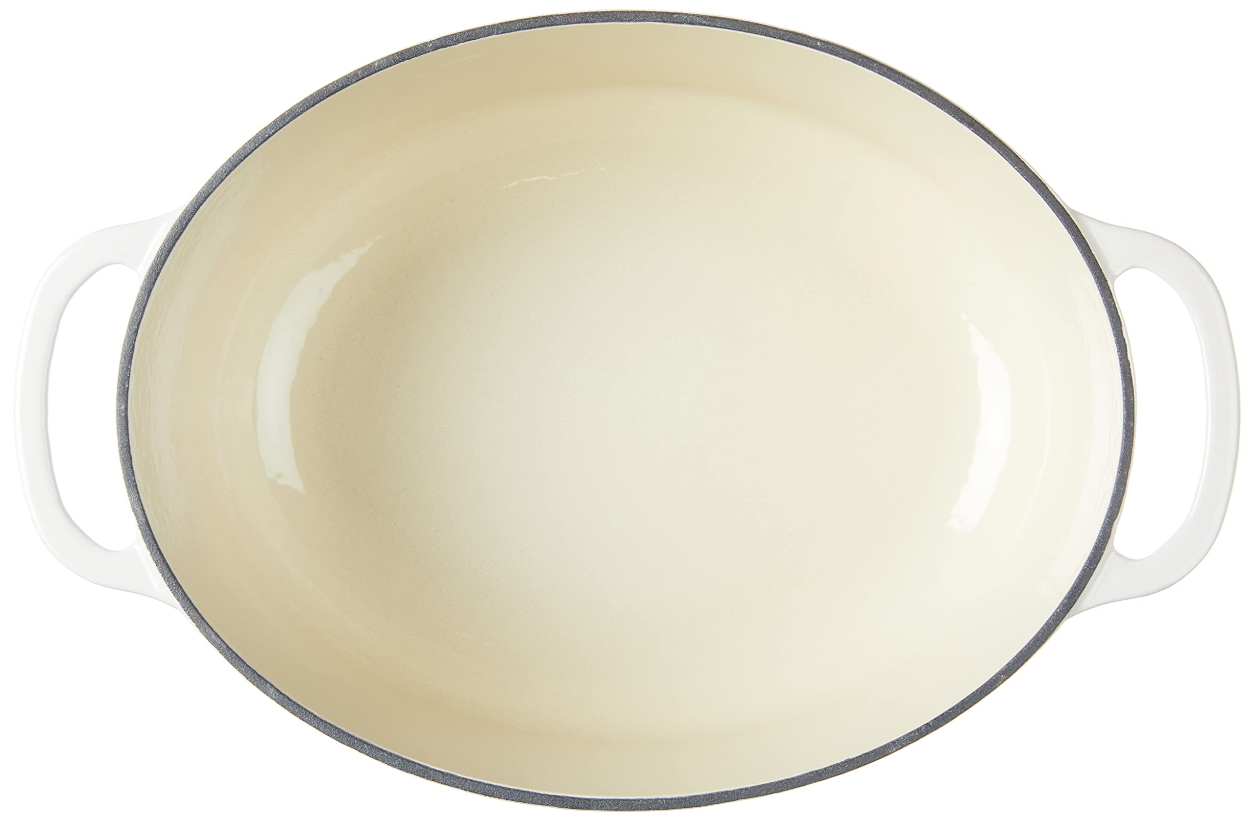 Foto 4 pulgar | Ostra Ovalada De Hierro Fundido Esmaltado De 7 Cuartos De Galón De Dutch Oven Lodge, Color Blanco - Venta Internacional