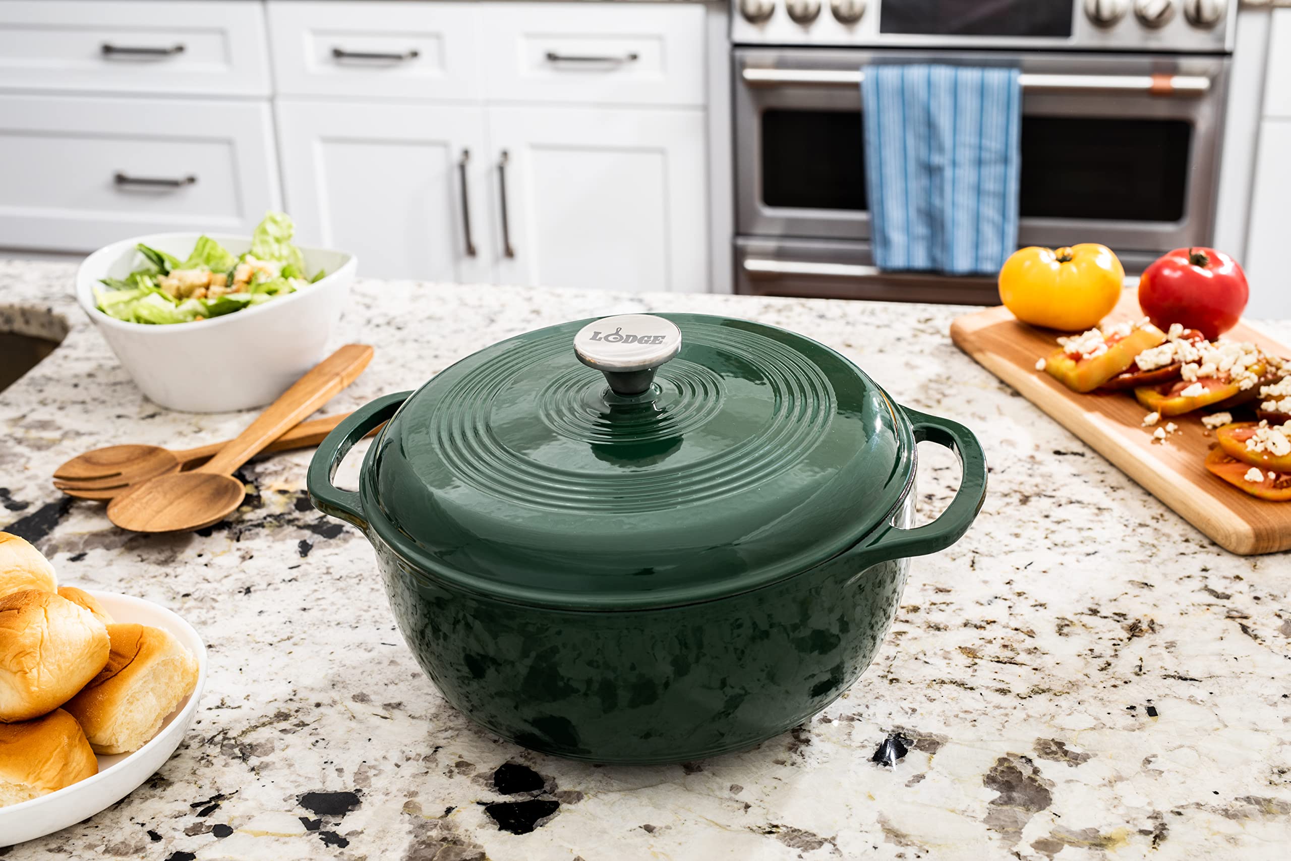 Foto 4 pulgar | Dutch Oven Lodge, Hierro Fundido Esmaltado, De Hoja Perenne, 6 Cuartos - Venta Internacional.