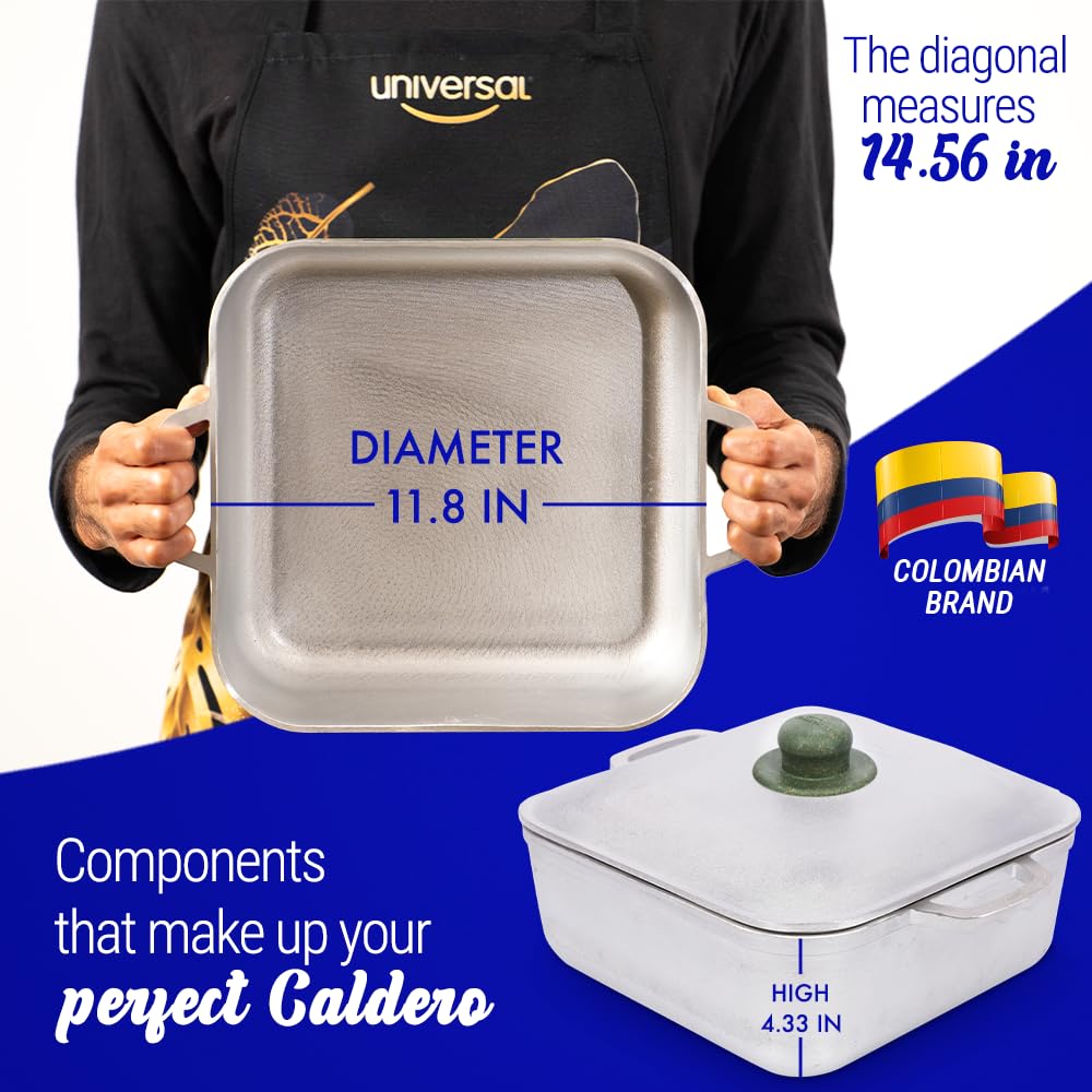 Foto 4 pulgar | Maceta De Aluminio Caldero Universal Unique Square De 9 Cuartos De Galón (8.5 L) - Venta Internacional.