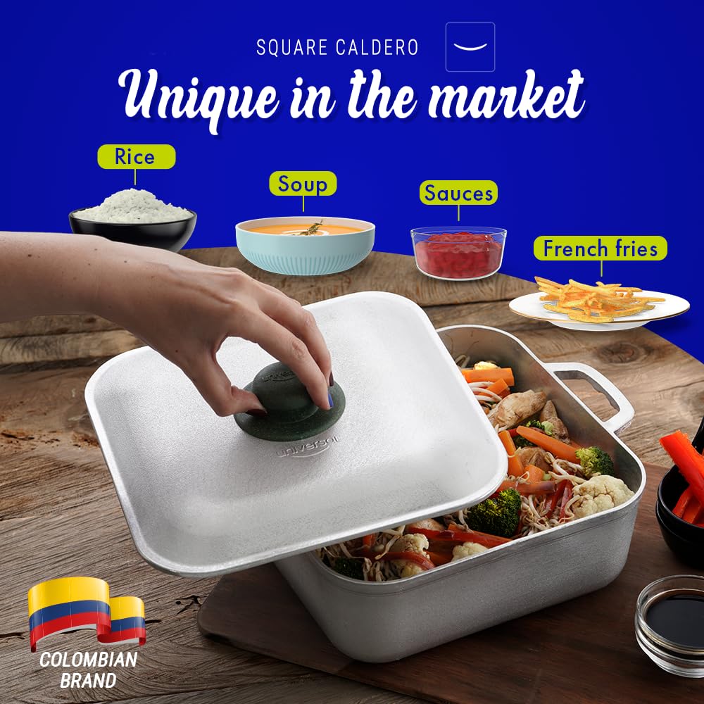 Foto 5 pulgar | Maceta De Aluminio Caldero Universal Unique Square De 9 Cuartos De Galón (8.5 L) - Venta Internacional.