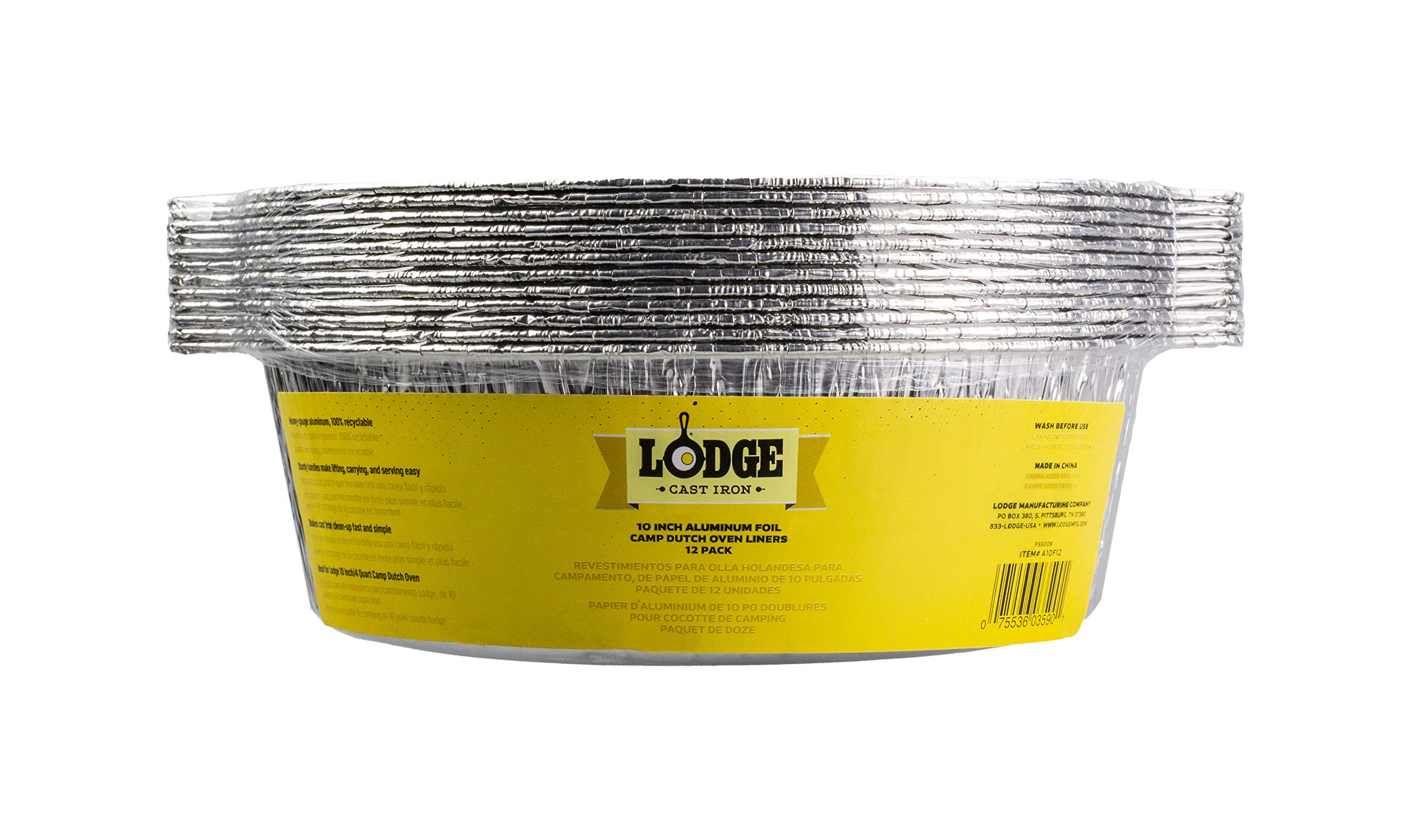 Foto 2 pulgar | Dutch Oven Liner Lodge, Aluminio Plateado Reciclable De 10 Pulgadas - Venta Internacional.