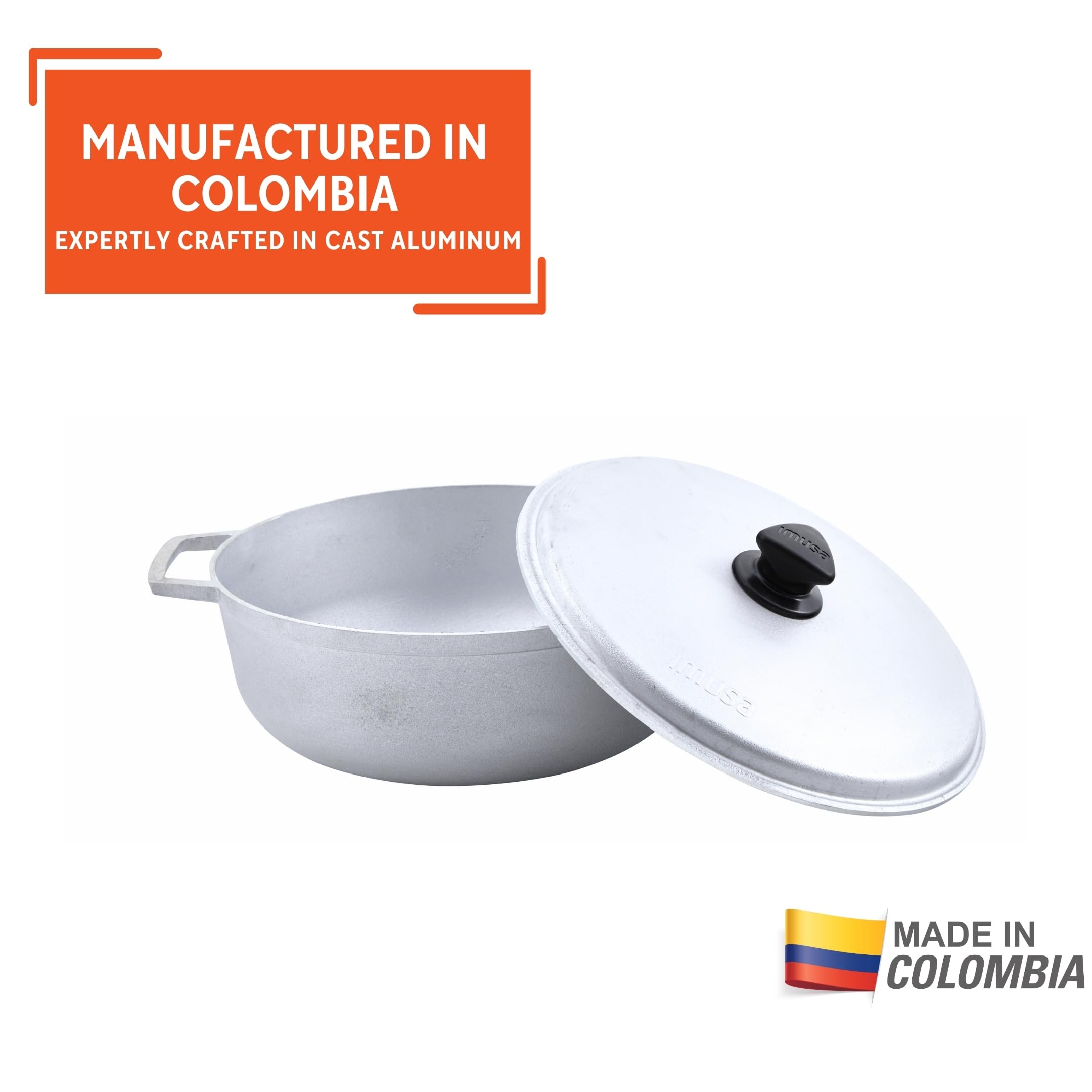 Foto 4 | Caldero Imusa Traditional Natural 7.5 L Con Tapa Plateada - Venta Internacional.