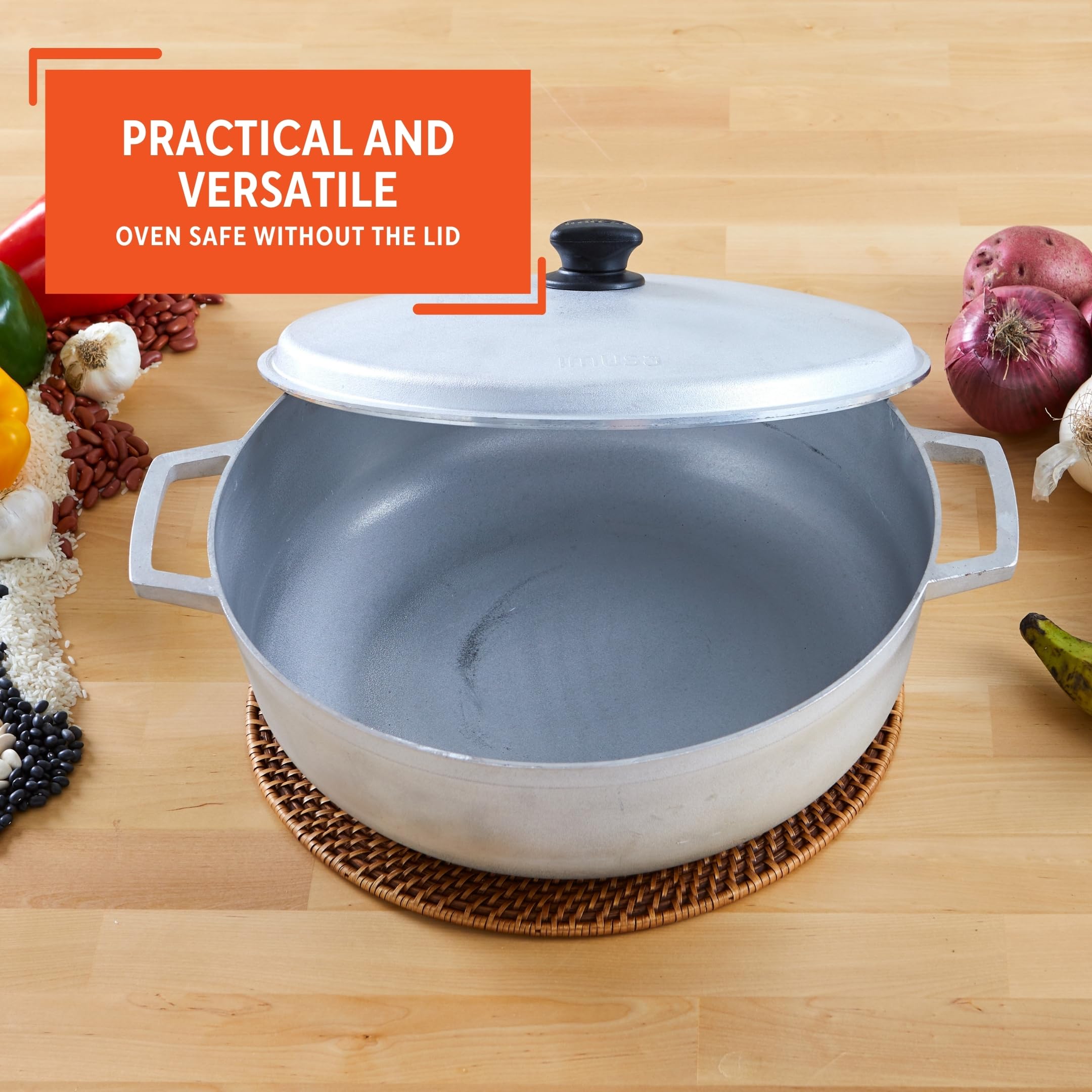 Foto 6 | Caldero Imusa Traditional Natural 7.5 L Con Tapa Plateada - Venta Internacional.