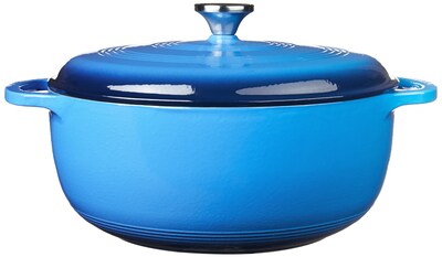 Foto 2 | Dutch Oven Lodge Hierro Fundido Esmaltado Azul 7.5 Cuartos de Galón - Venta Internacional