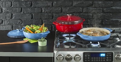 Foto 4 | Dutch Oven Lodge Hierro Fundido Esmaltado Azul 7.5 Cuartos de Galón - Venta Internacional