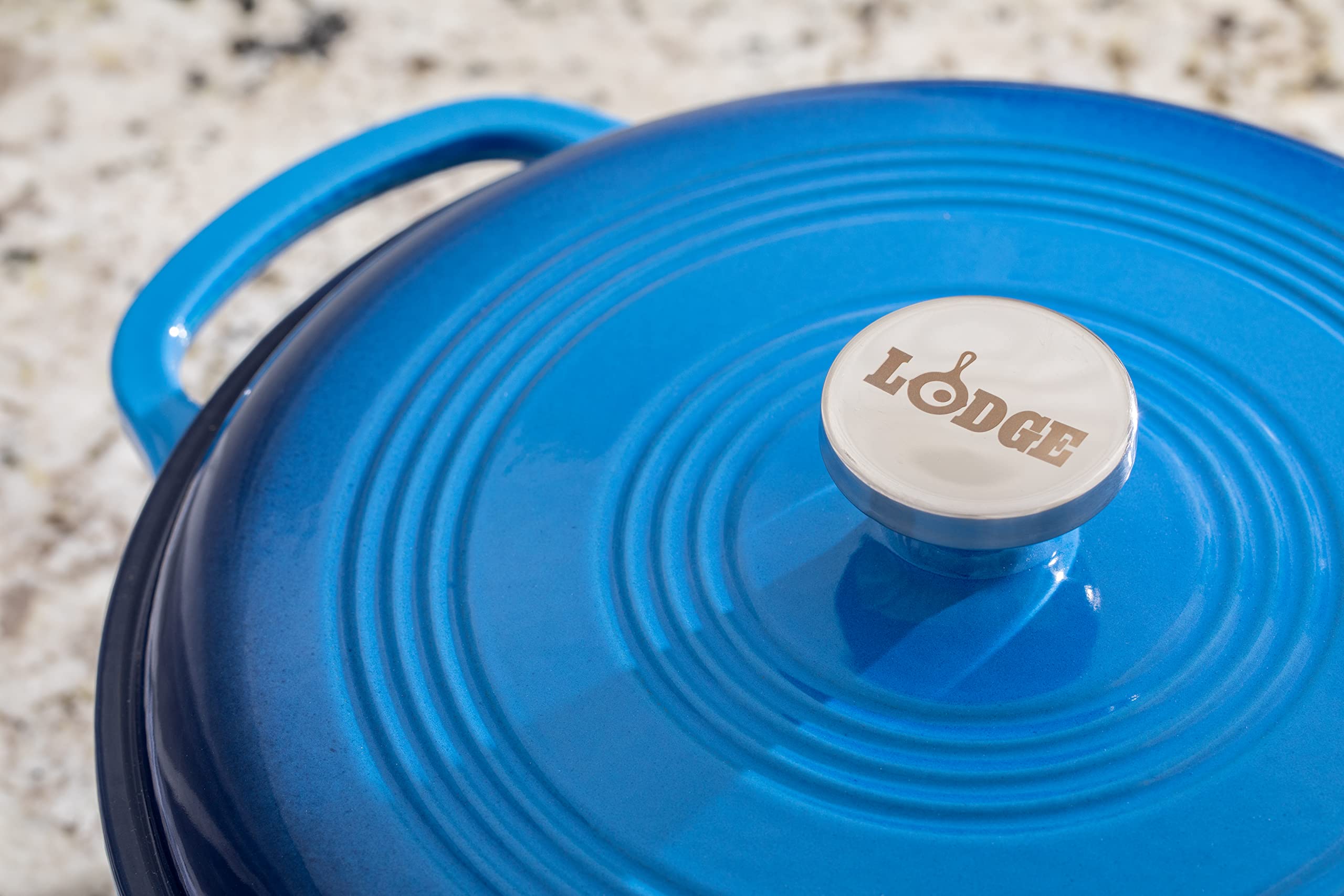 Foto 6 | Dutch Oven Lodge Hierro Fundido Esmaltado Azul 7.5 Cuartos de Galón - Venta Internacional