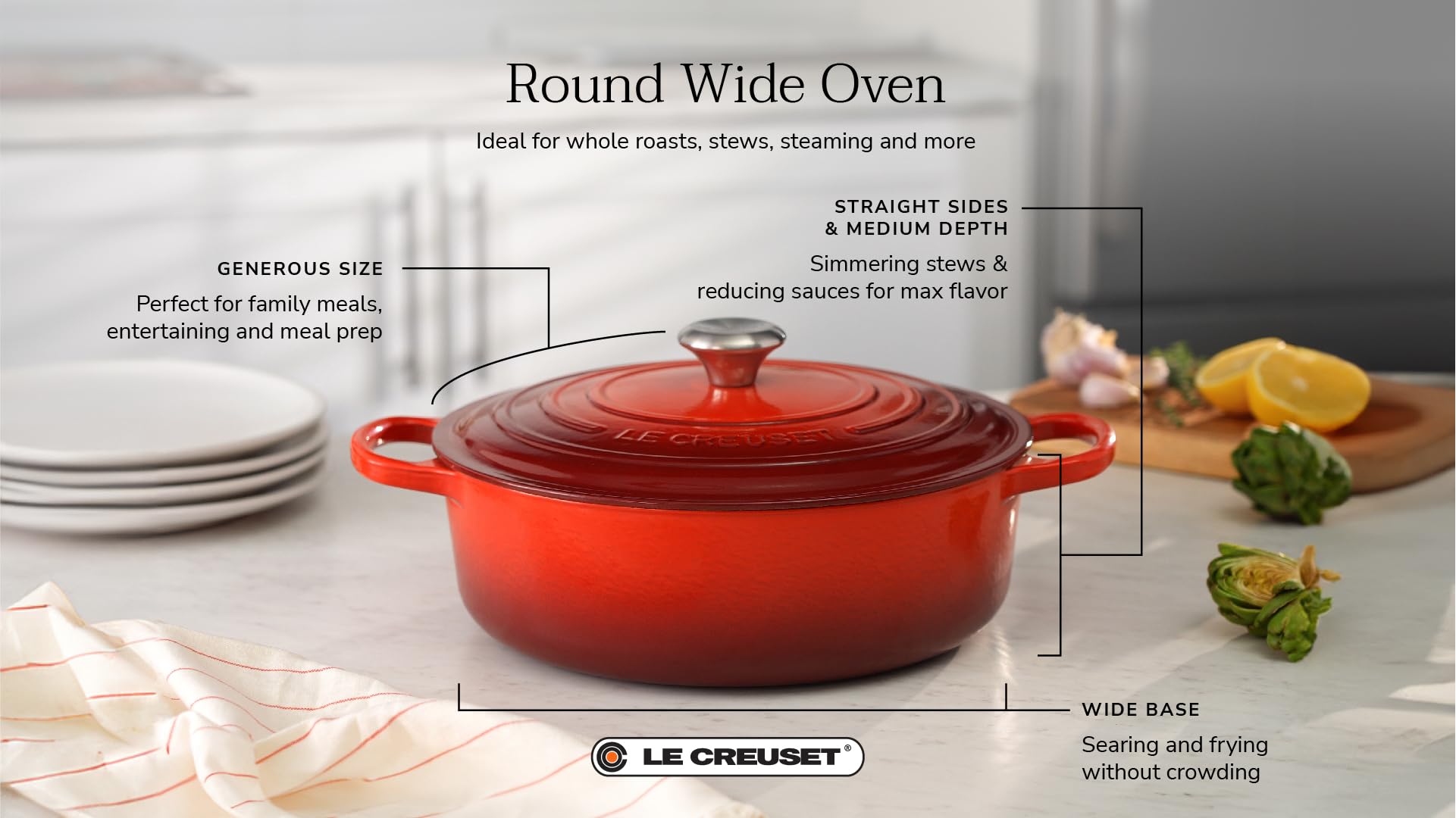 Foto 4 | Horno Holandés Le Creuset De Hierro Fundido Esmaltado Signature, 6.75 Cuartos De Galón - Venta Internacional.