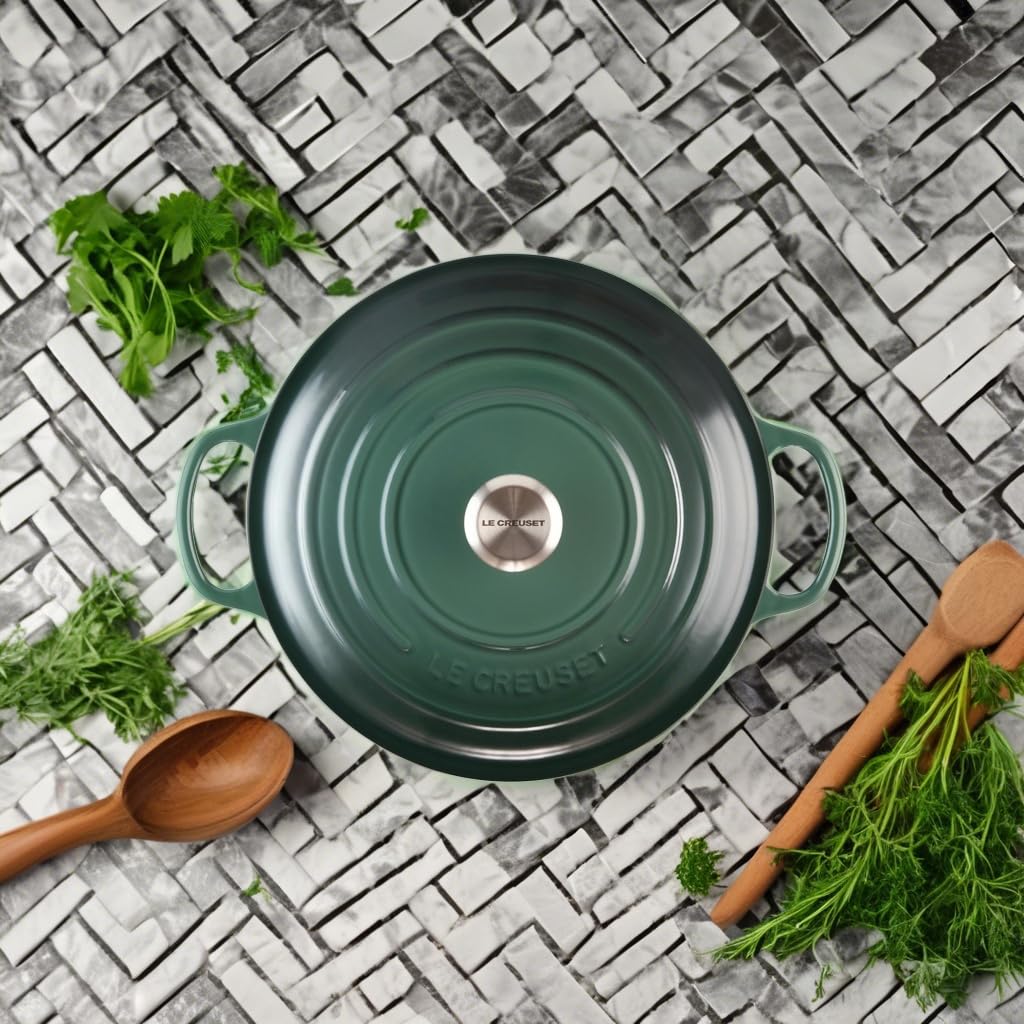 Foto 5 | Horno Holandés Le Creuset De Hierro Fundido Esmaltado  9 Litros  Color Alcacauta - Venta Internacional.