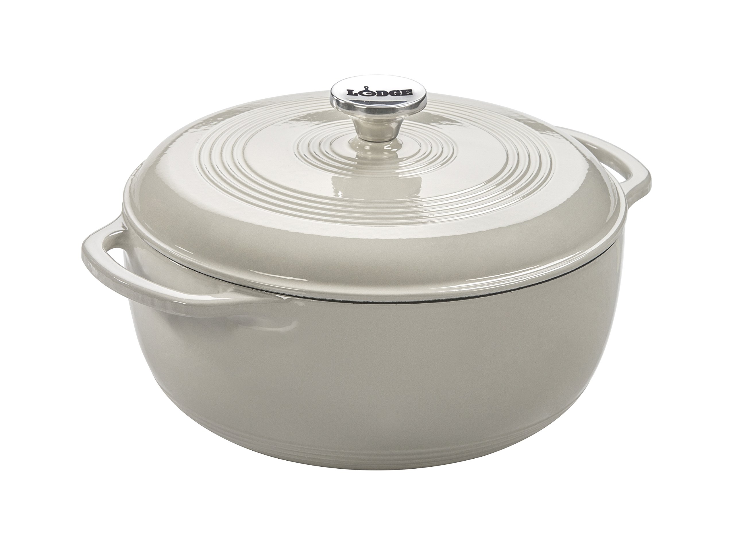 Foto 1 | Dutch Oven Lodge De Hierro Fundido Esmaltado De 6 Cuartos De Galón  Color Blanco Ostra - Venta Internacional.