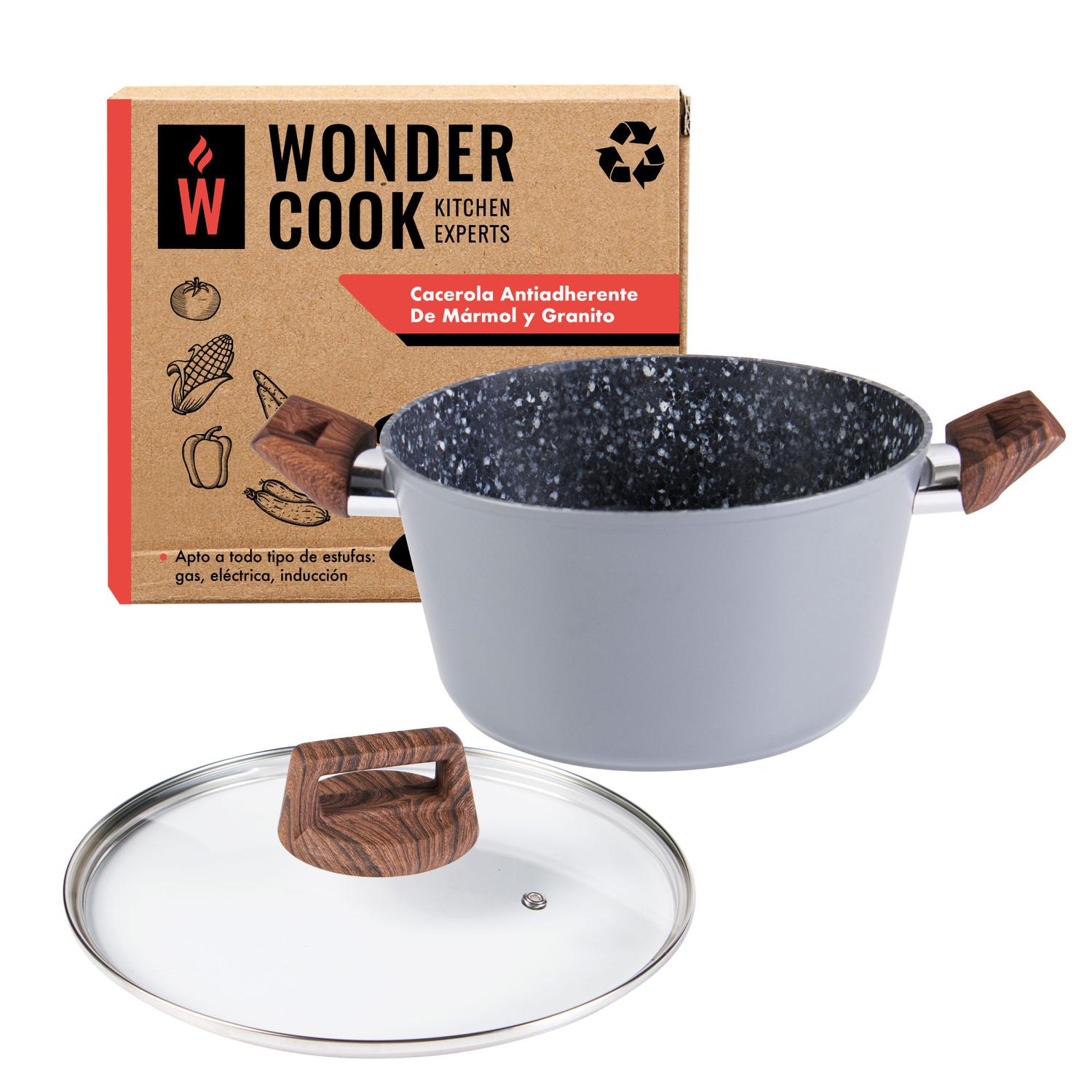 Cacerola Wonder Cook color Gris 24 cm