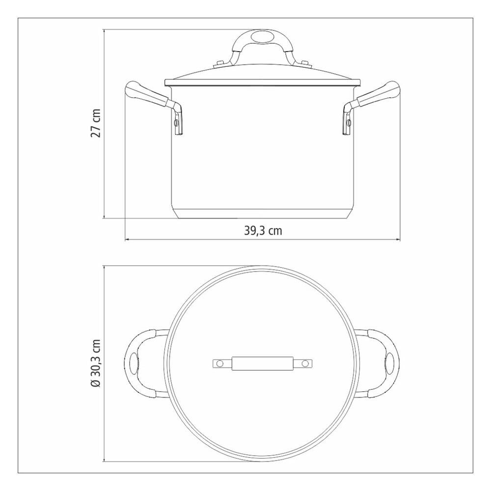 Foto 4 | Olla Alta Tramontina 62125/280 28 cm 11.4 L Acero Inoxidable con Tapa