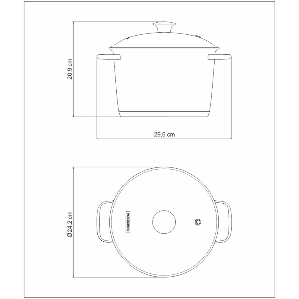 Foto 3 | Olla Alta Tramontina Allegra 5.5 L